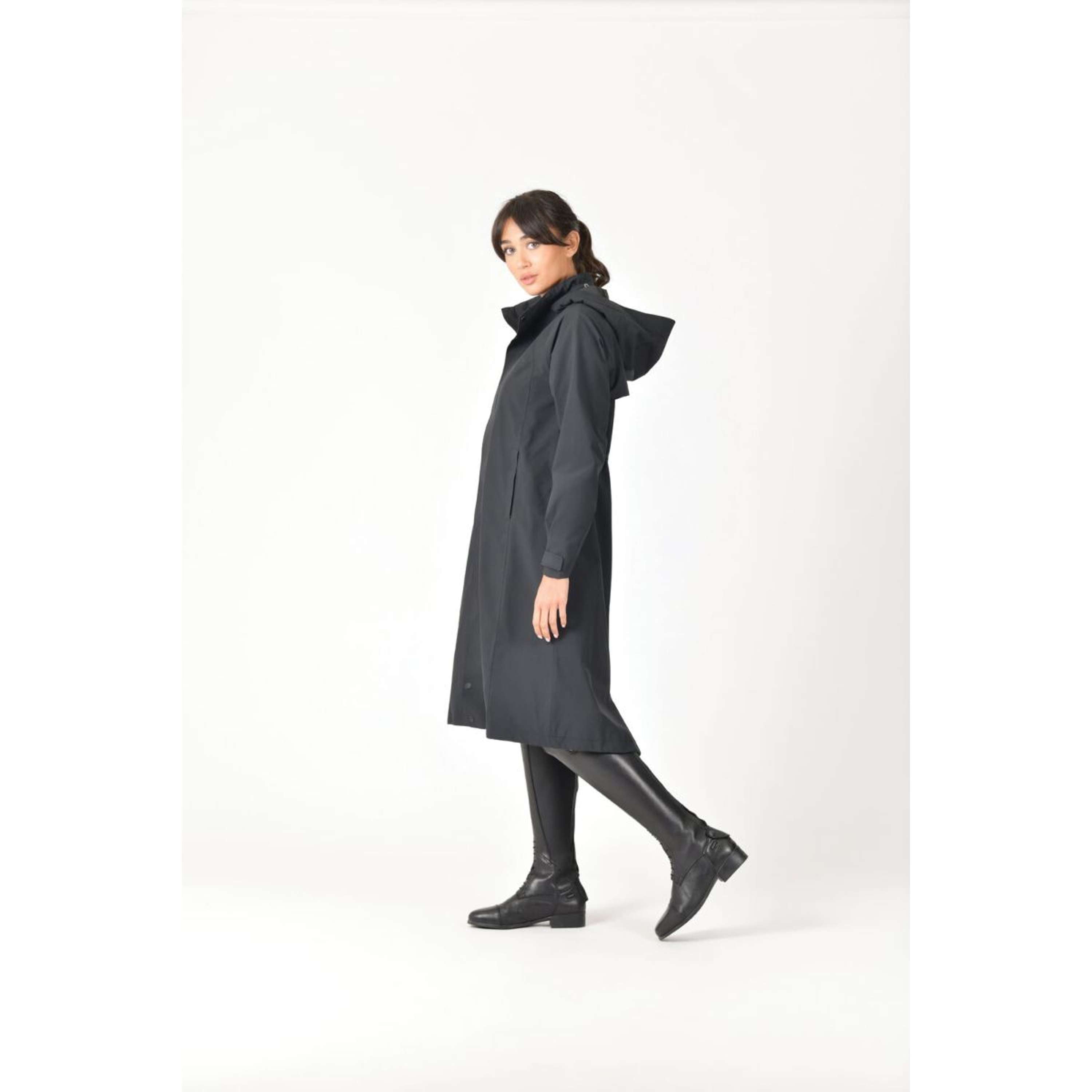 WeatherBeeta Long Coat Windbreaker Longline Black