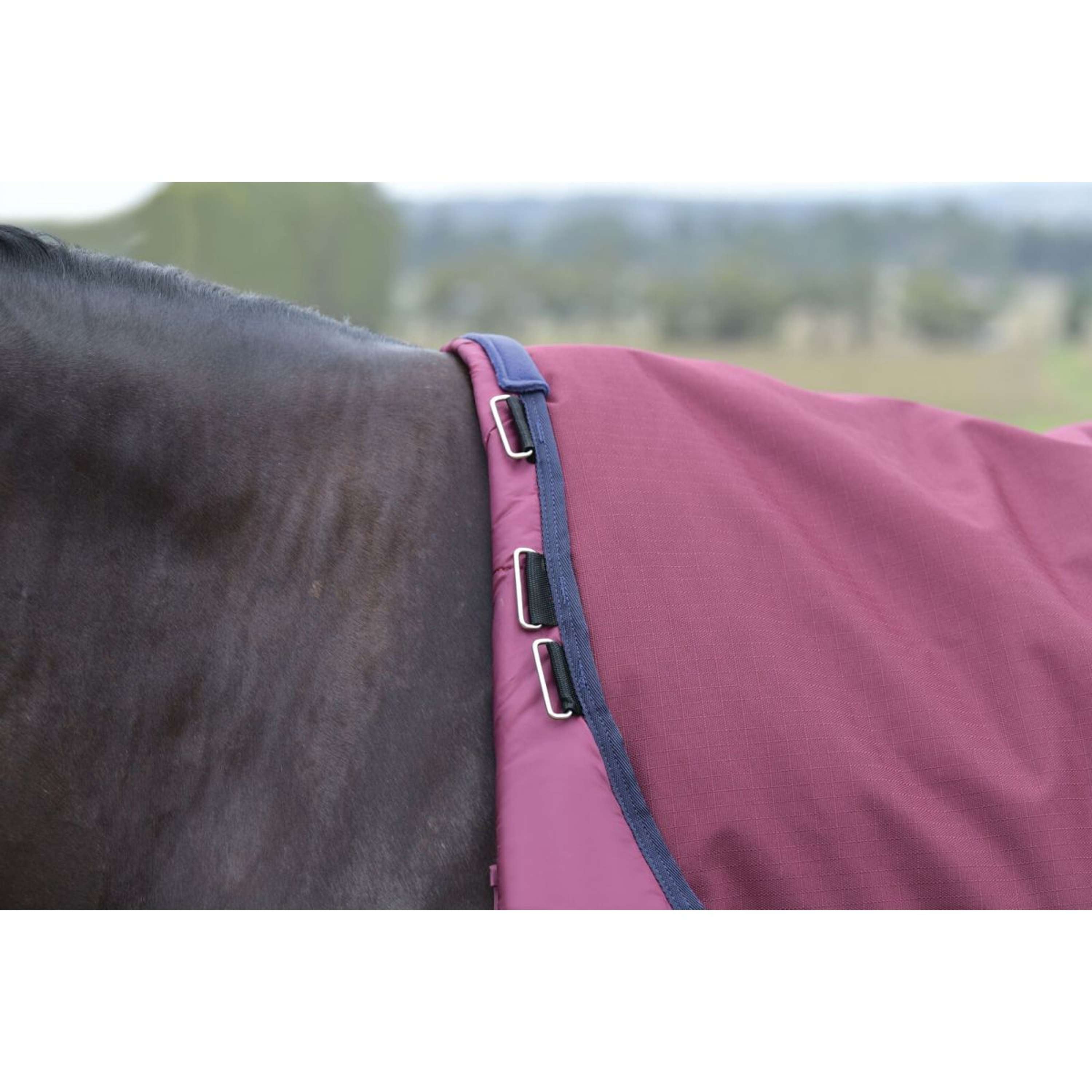 WeatherBeeta ComFiTec Essential Turnout Detach-A-Neck 220g Burgundy/Navy