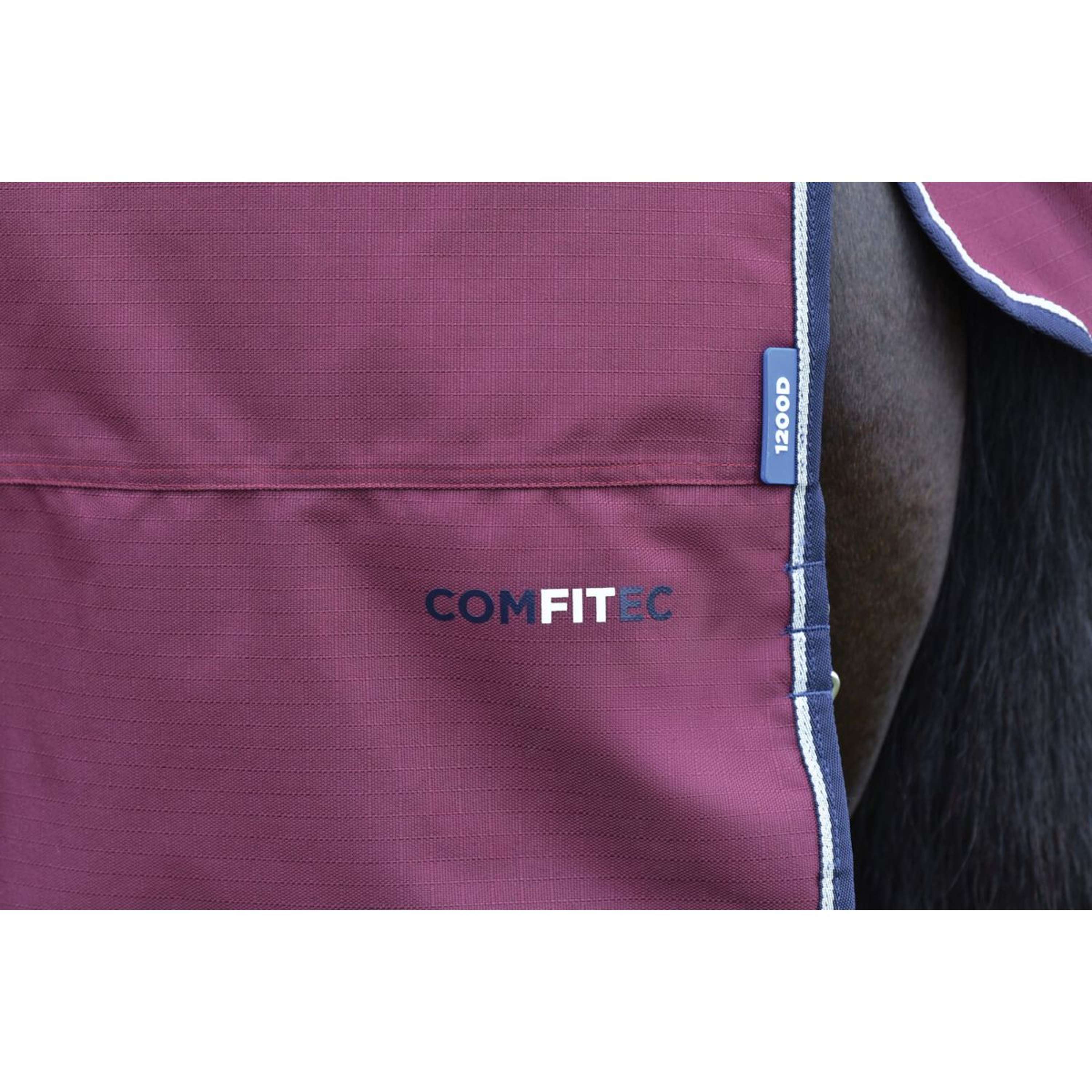 WeatherBeeta ComFiTec Essential Turnout Detach-A-Neck 220g Burgundy/Navy