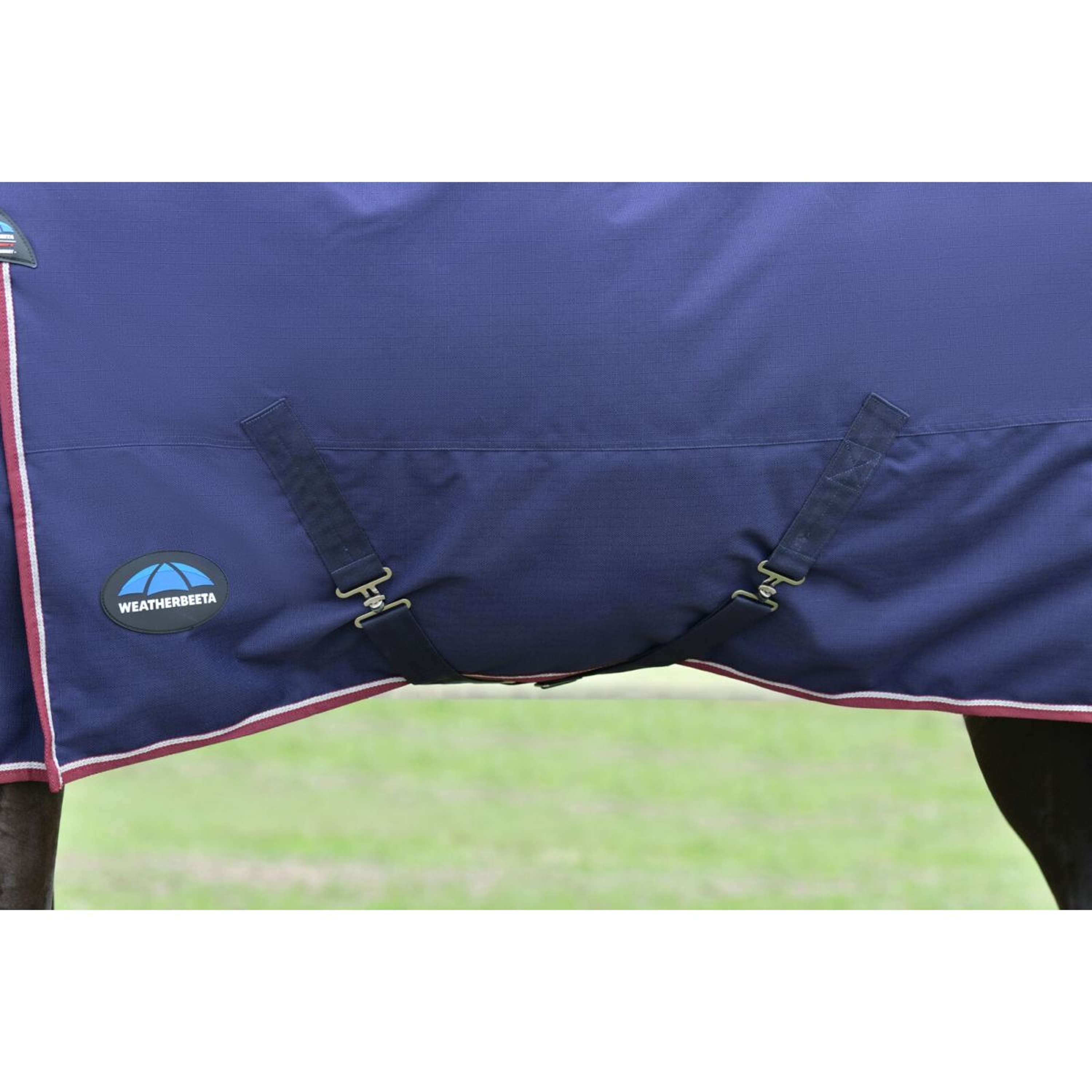 WeatherBeeta ComFiTec Essential Turnout Detach-A-Neck 220g Navy/Burgundy