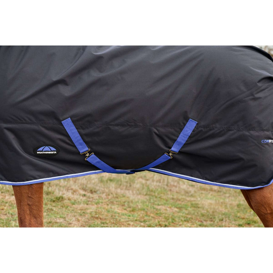 WeatherBeeta ComFiTec Tyro Turnout Standard Neck 220g Black/Cobalt