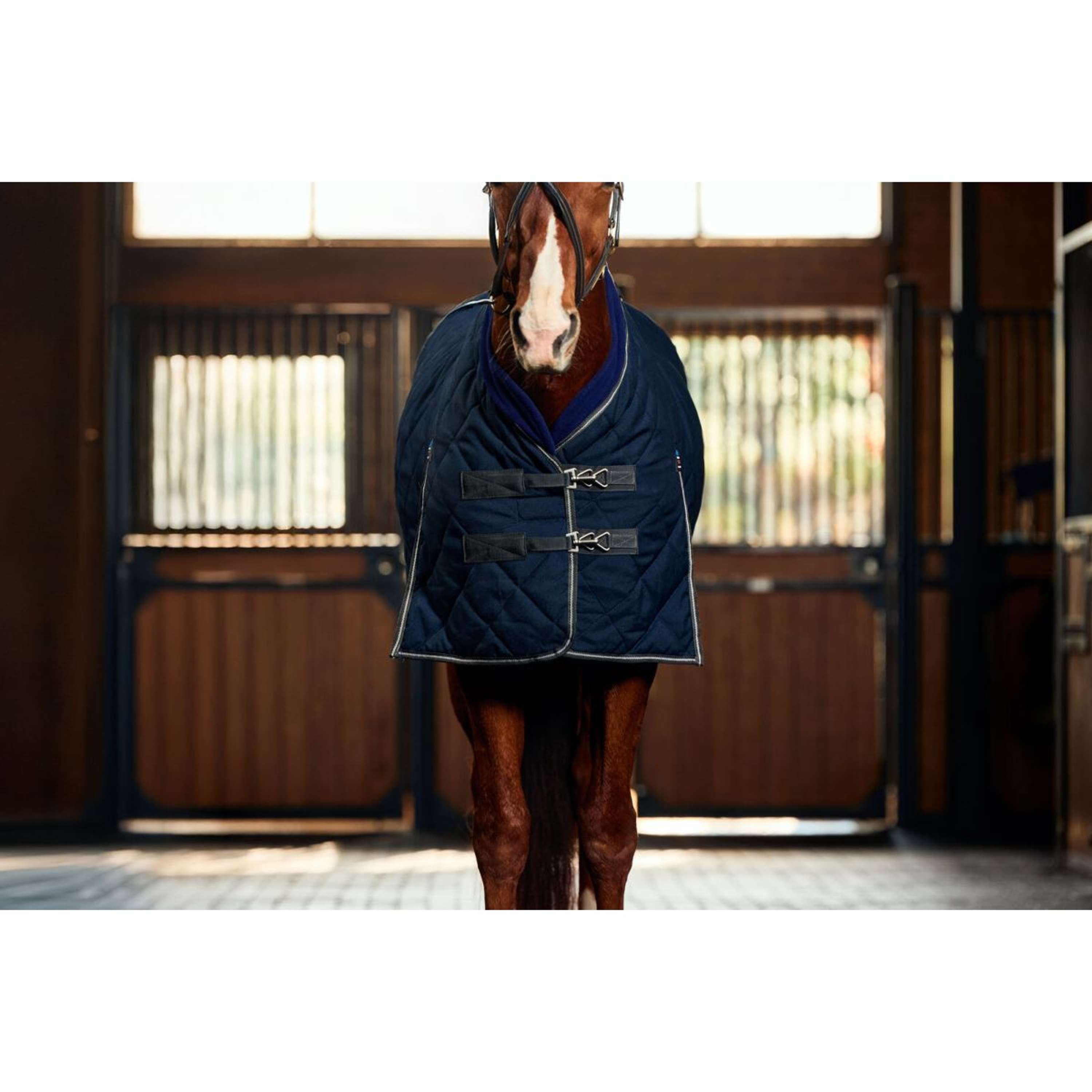 WeatherBeeta Stable Rug ComFiTec 100D Diamond Quilt Detach-A-Neck 220g Navy/Charcoal