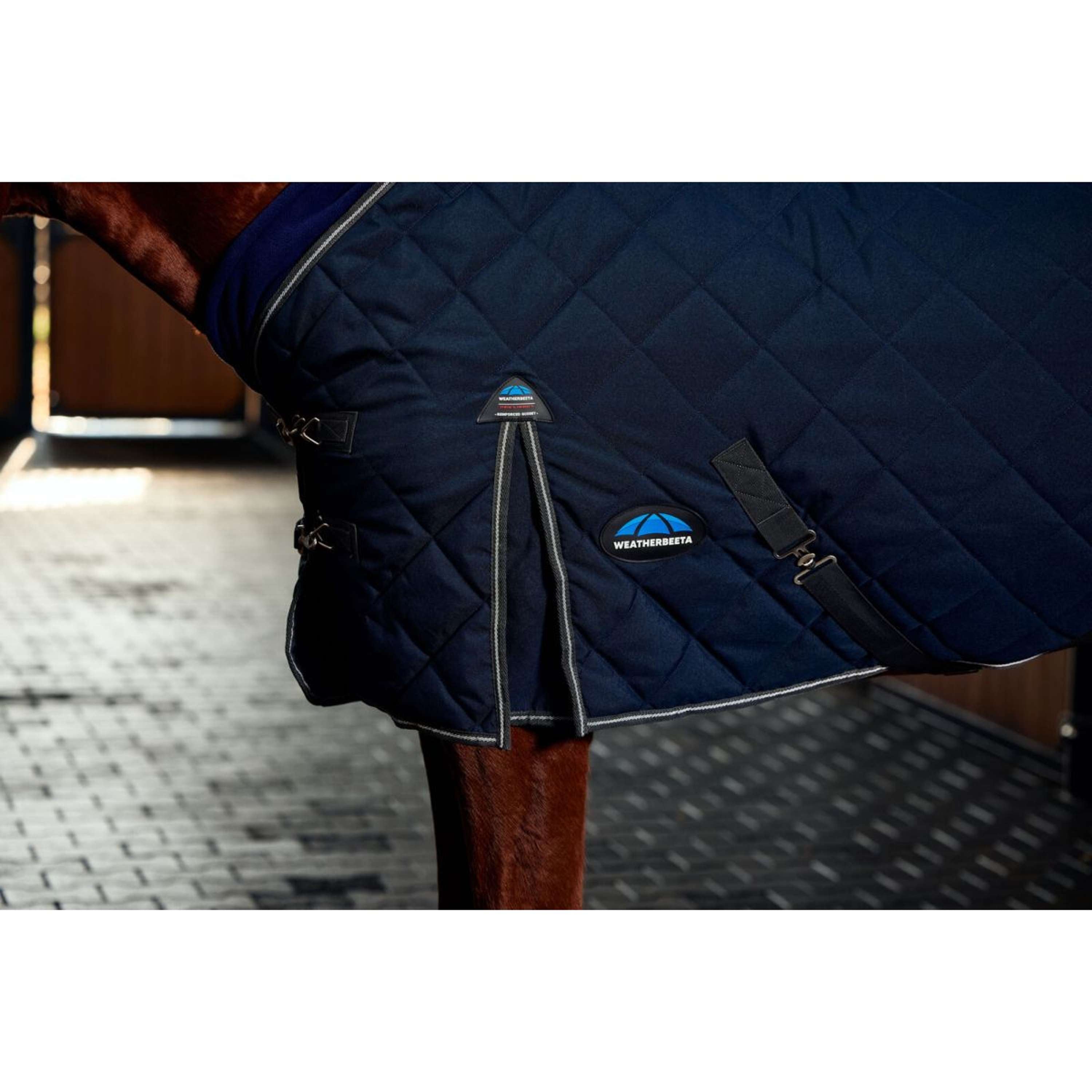 WeatherBeeta Stable Rug ComFiTec 100D Diamond Quilt Detach-A-Neck 220g Navy/Charcoal