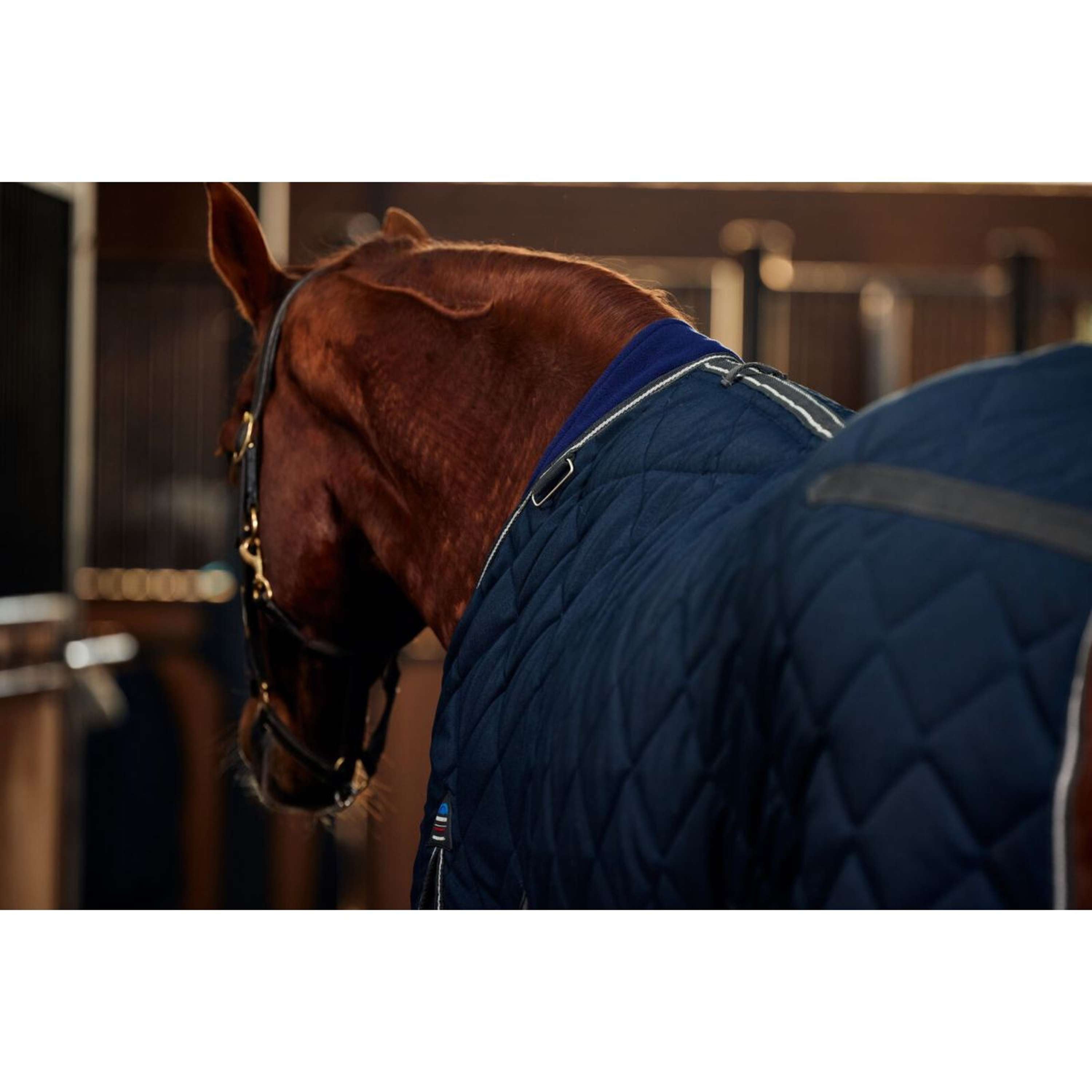 WeatherBeeta Stable Rug ComFiTec 100D Diamond Quilt Detach-A-Neck 220g Navy/Charcoal