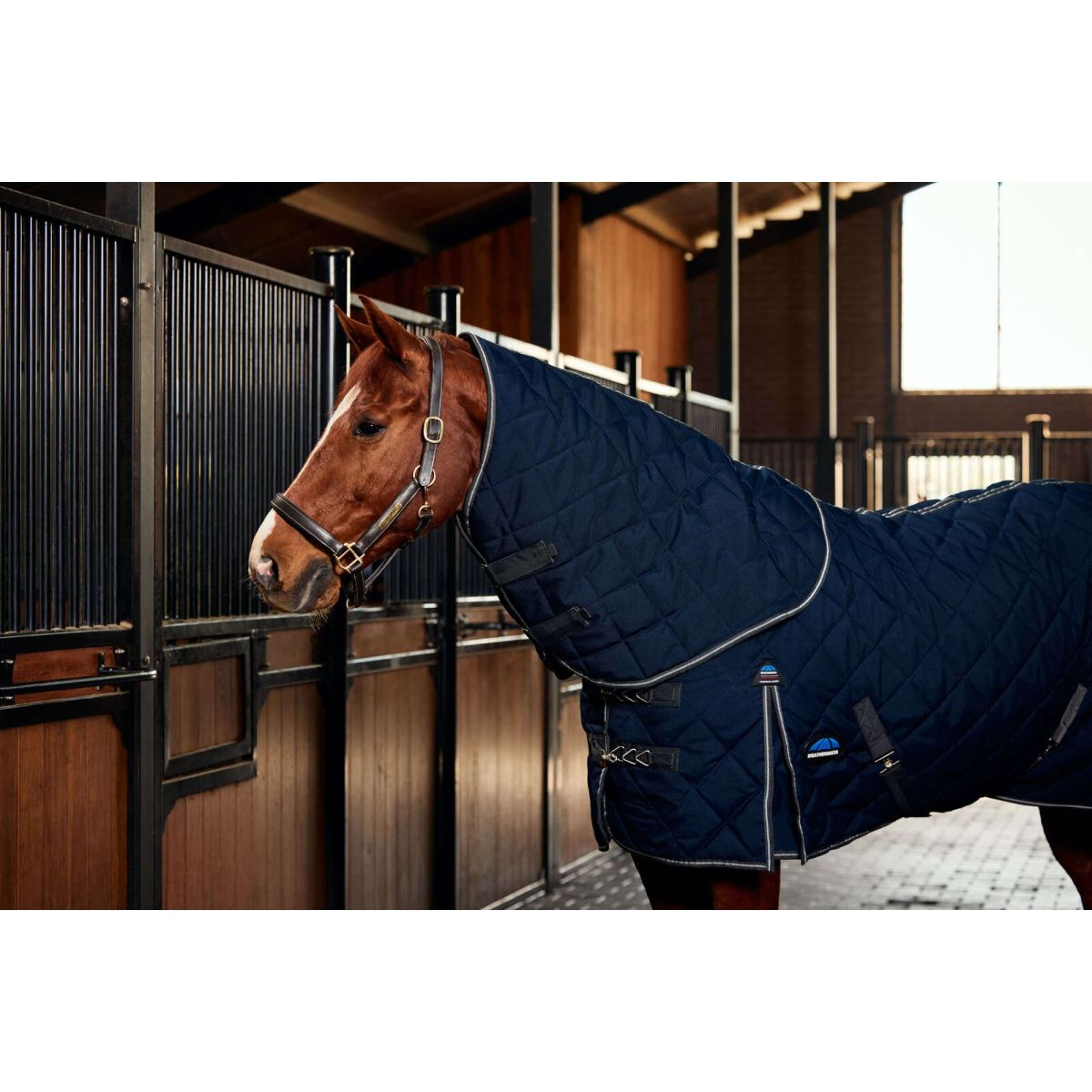 WeatherBeeta Stable Rug ComFiTec 100D Diamond Quilt Detach-A-Neck 220g Navy/Charcoal