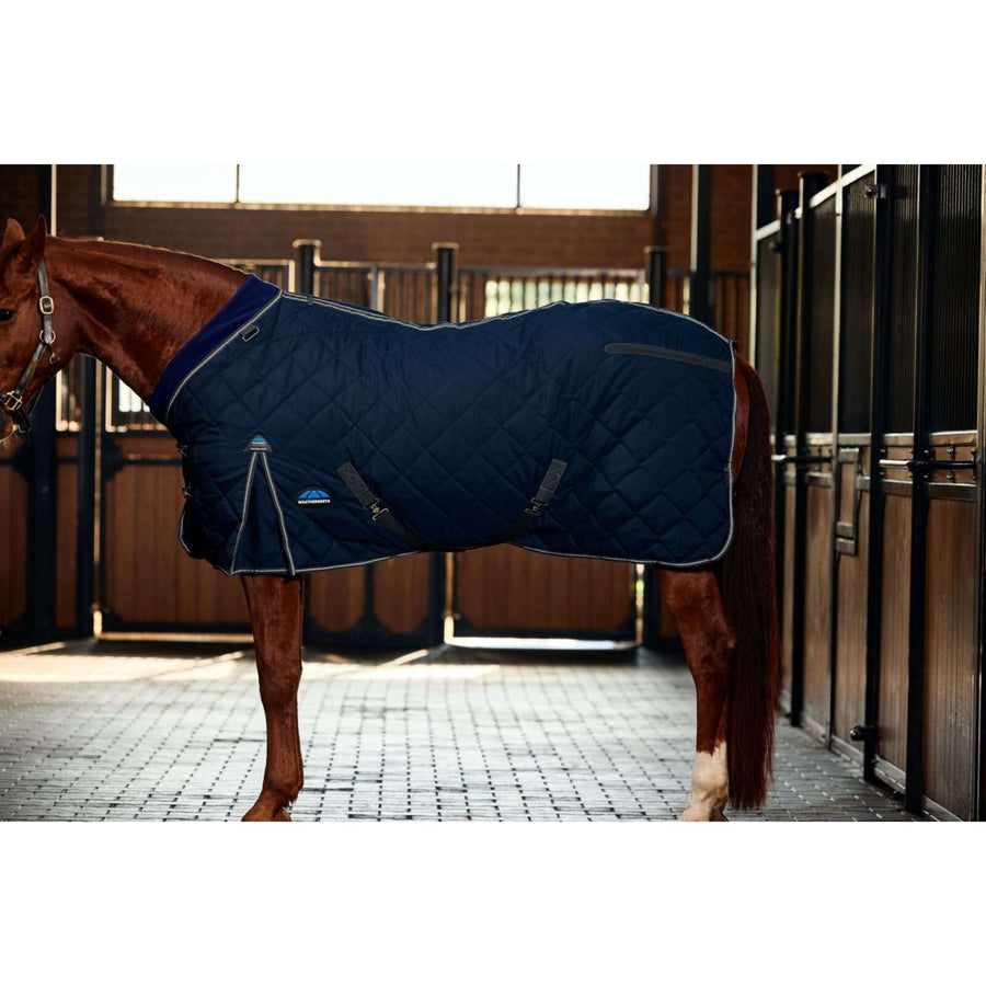 WeatherBeeta Stable Rug ComFiTec 100D Diamond Quilt Detach-A-Neck 220g Navy/Charcoal