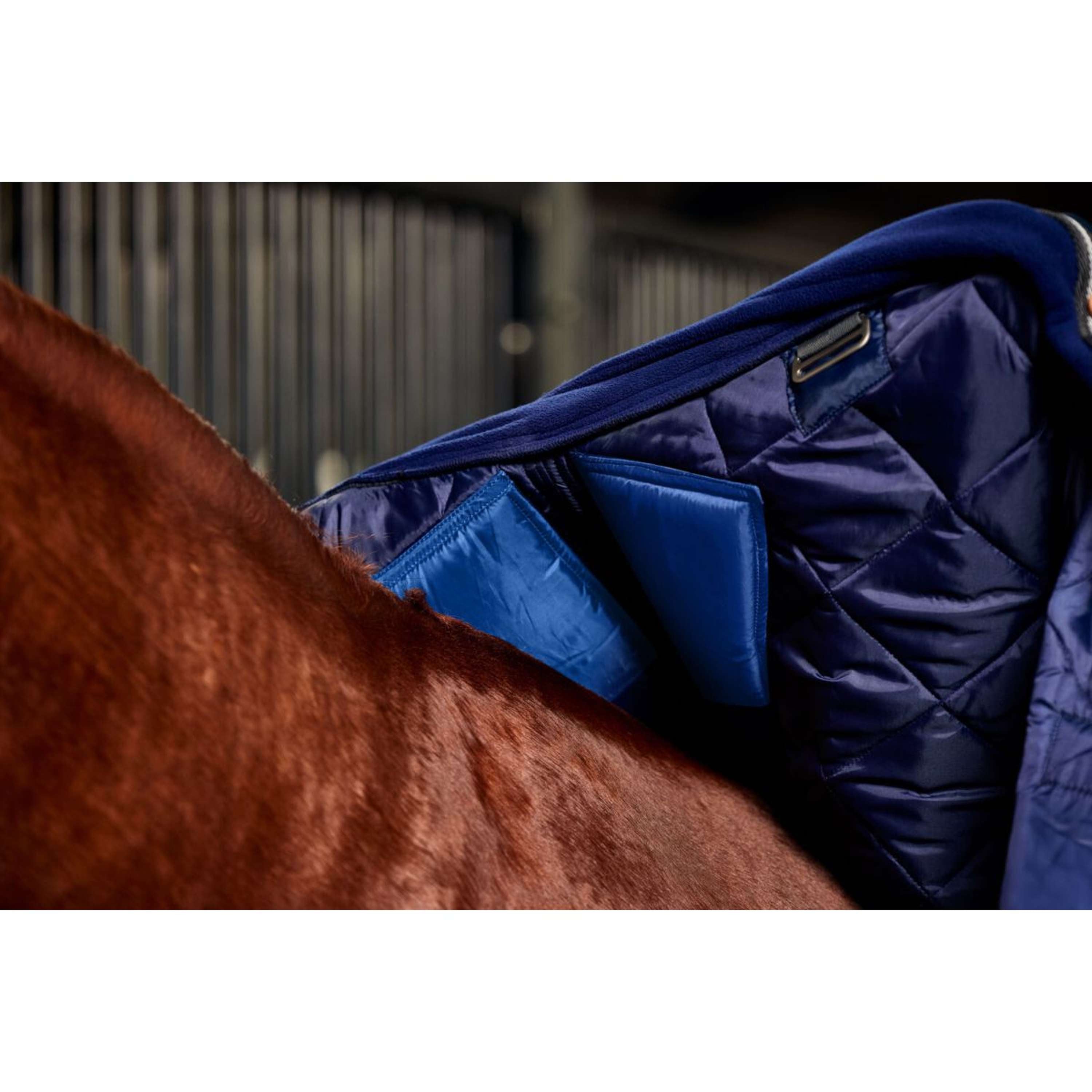 WeatherBeeta Stable Rug ComFiTec 100D Diamond Quilt Detach-A-Neck 220g Navy/Charcoal
