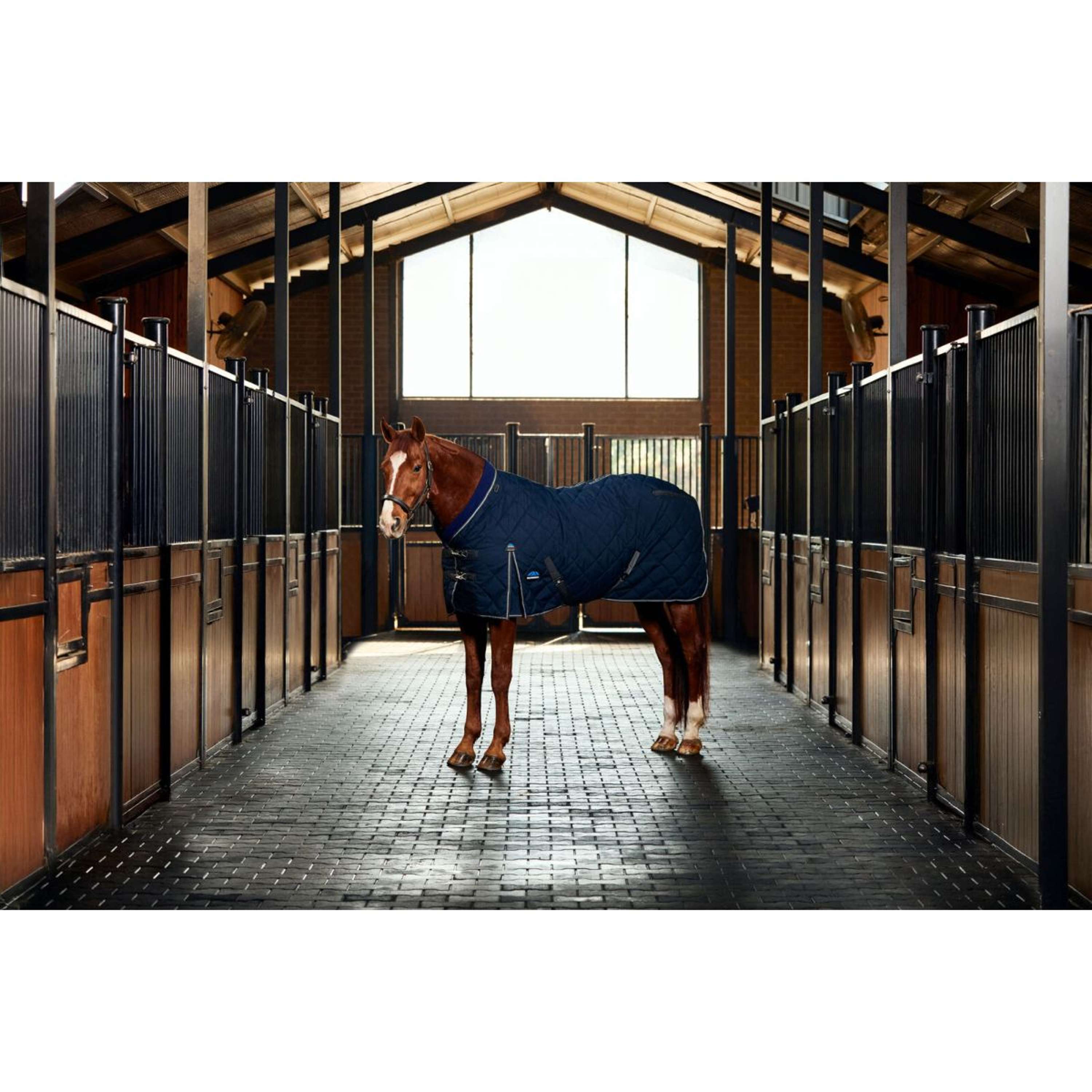 WeatherBeeta Stable Rug ComFiTec 100D Diamond Quilt Detach-A-Neck 220g Navy/Charcoal
