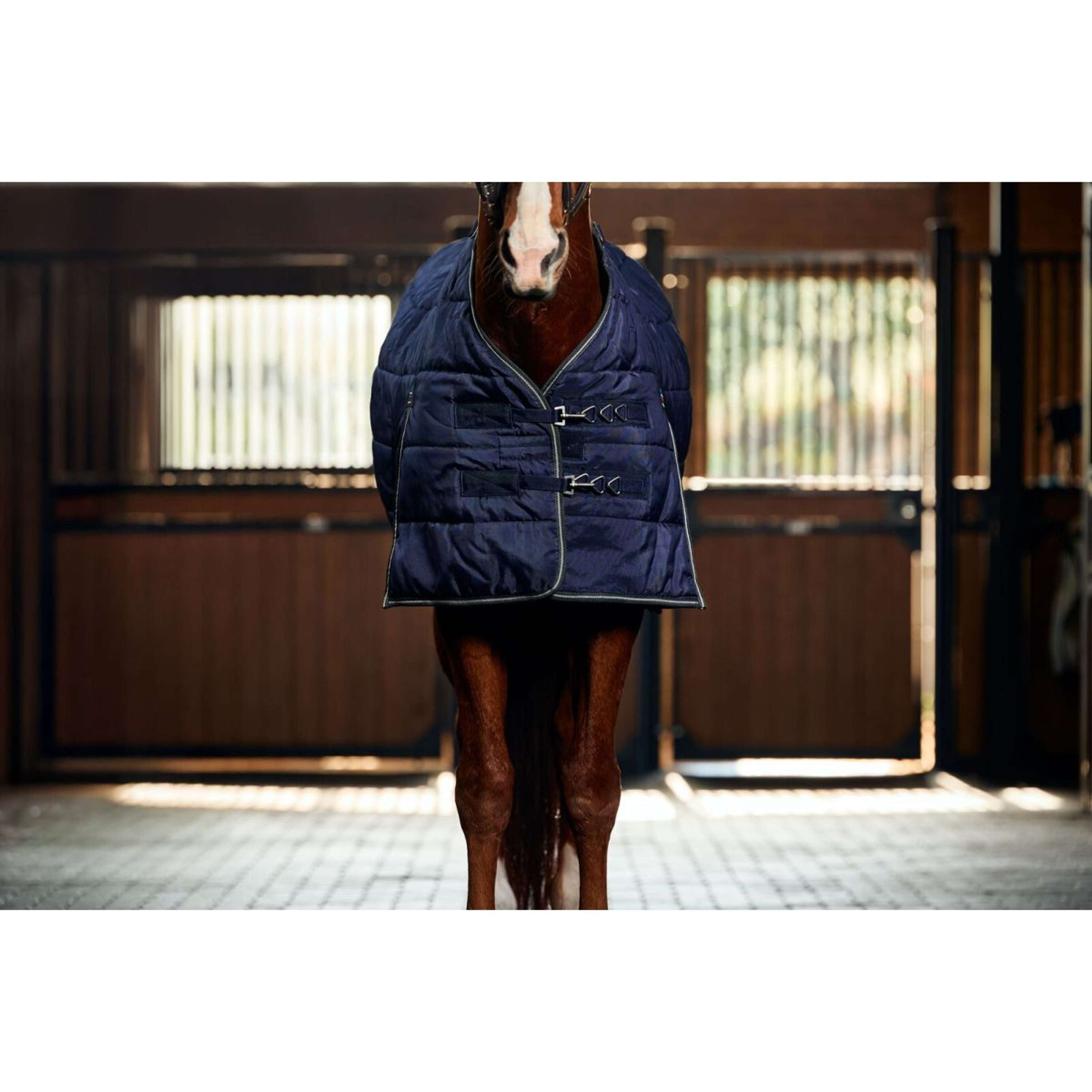 WeatherBeeta Stable Rug ComFiTec PP Channel Quilt Detach-A-Neck 220g Navy/Charcoal