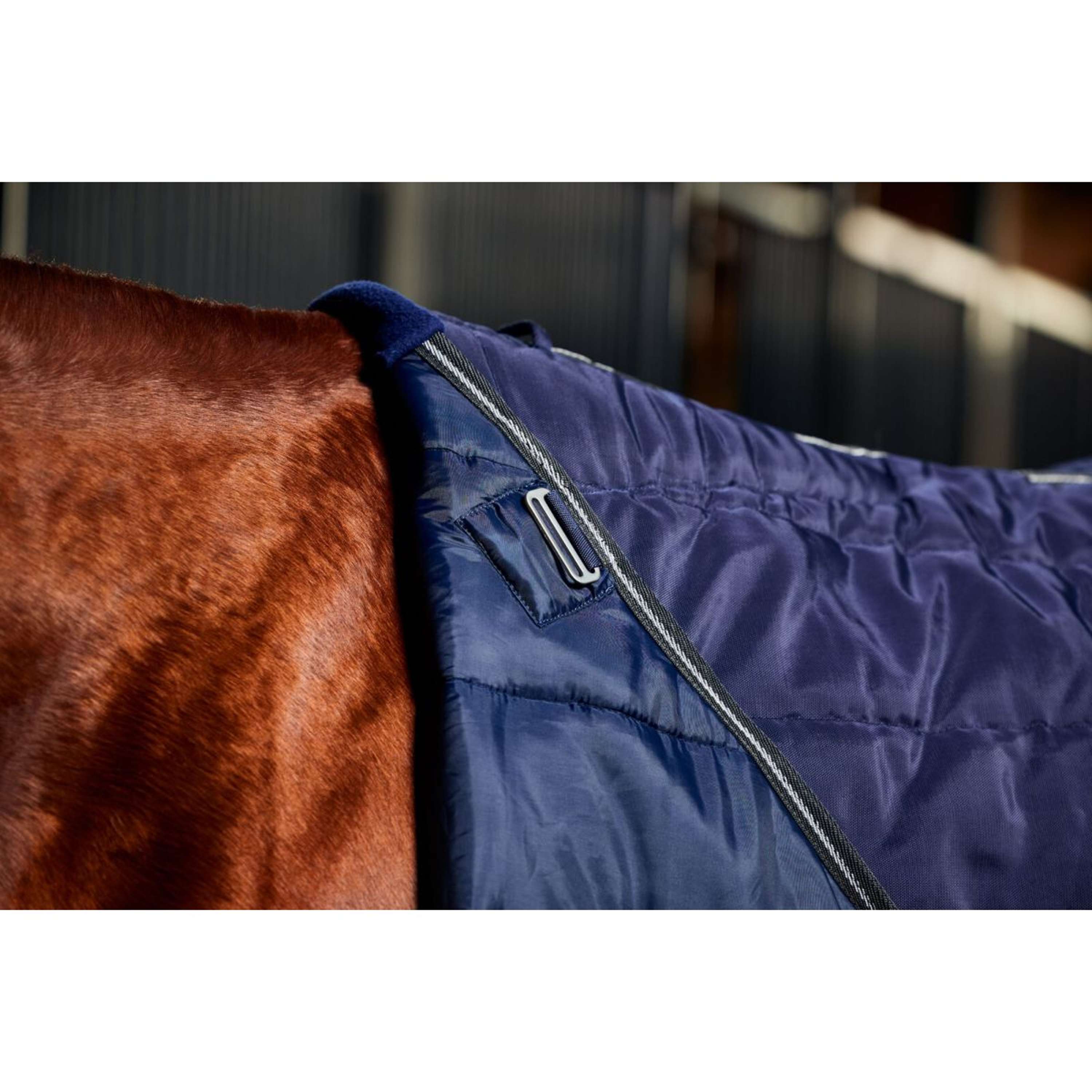 WeatherBeeta Stable Rug ComFiTec PP Channel Quilt Detach-A-Neck 220g Navy/Charcoal