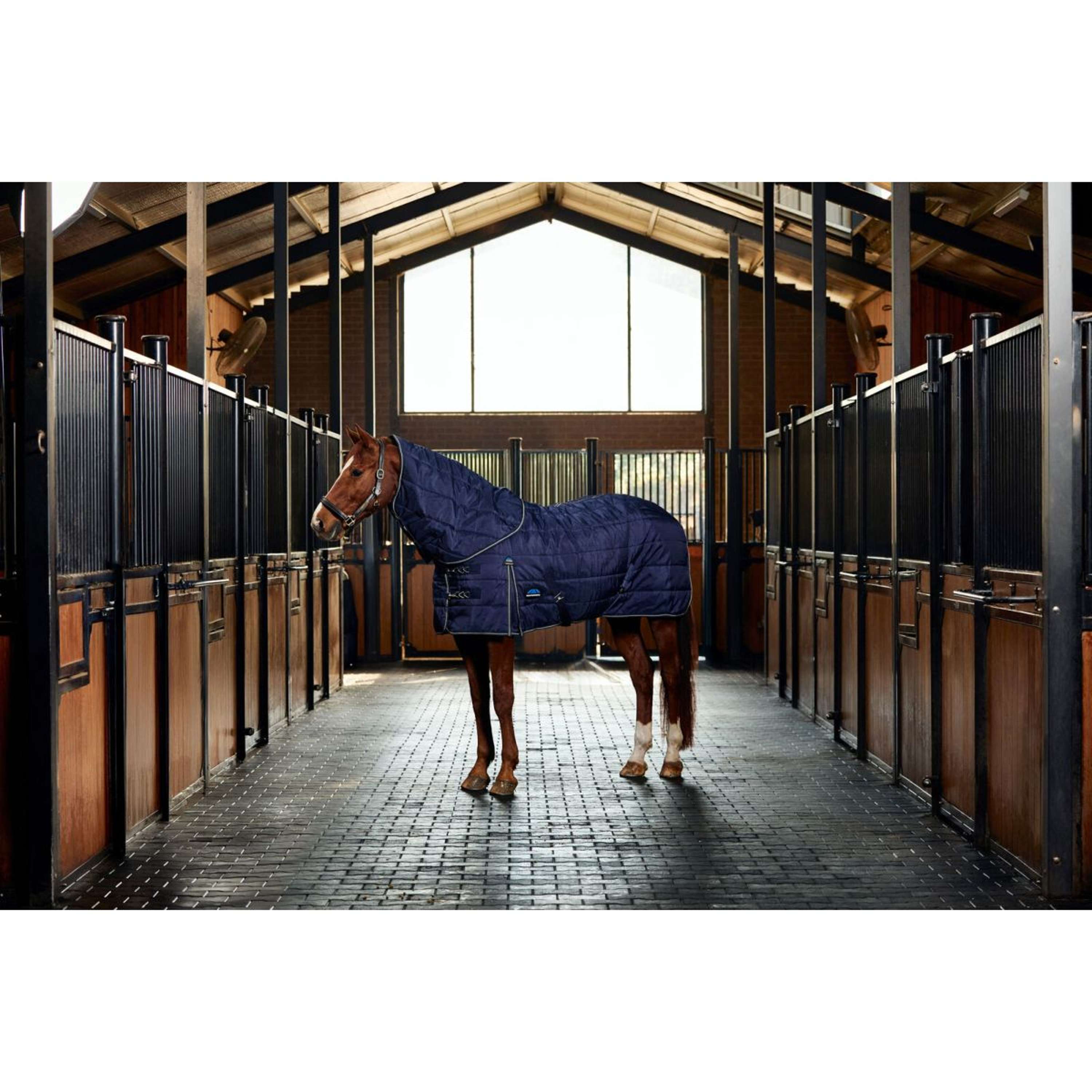 WeatherBeeta Stable Rug ComFiTec PP Channel Quilt Detach-A-Neck 220g Navy/Charcoal