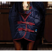 WeatherBeeta Stable Rug ComFiTec 210D Channel Quilt Combo Neck 100g Navy/Burgundy