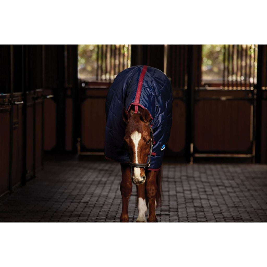 WeatherBeeta Stable Rug ComFiTec 210D Channel Quilt Combo Neck 100g Navy/Burgundy