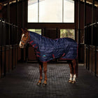 WeatherBeeta Stable Rug ComFiTec 210D Channel Quilt Combo Neck 100g Navy/Burgundy