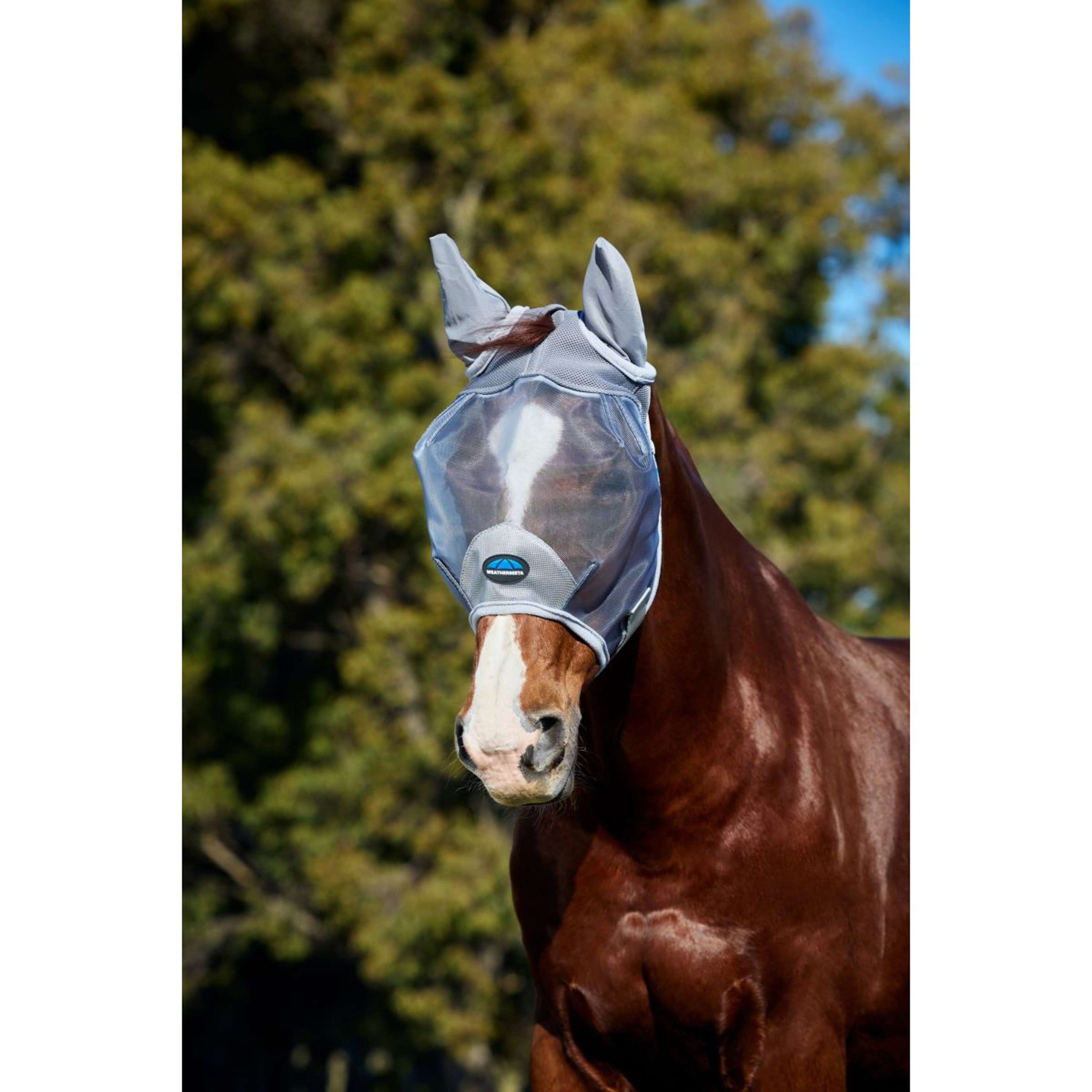WeatherBeeta Fly Mask ComFiTec Fine with Ears Grey