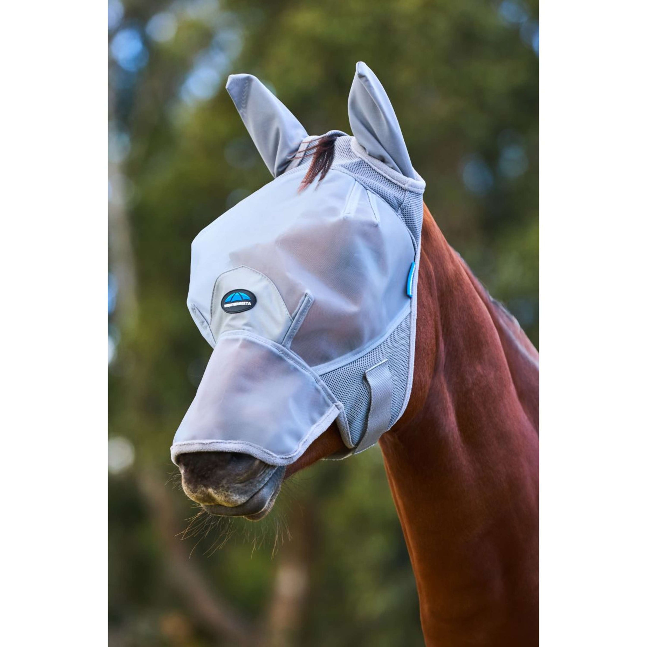WeatherBeeta Fly Mask ComFiTec Fine with Ears and Nose Grey WeatherBeeta Fly Mask ComFiTec Fine with Ears and Nose Grey