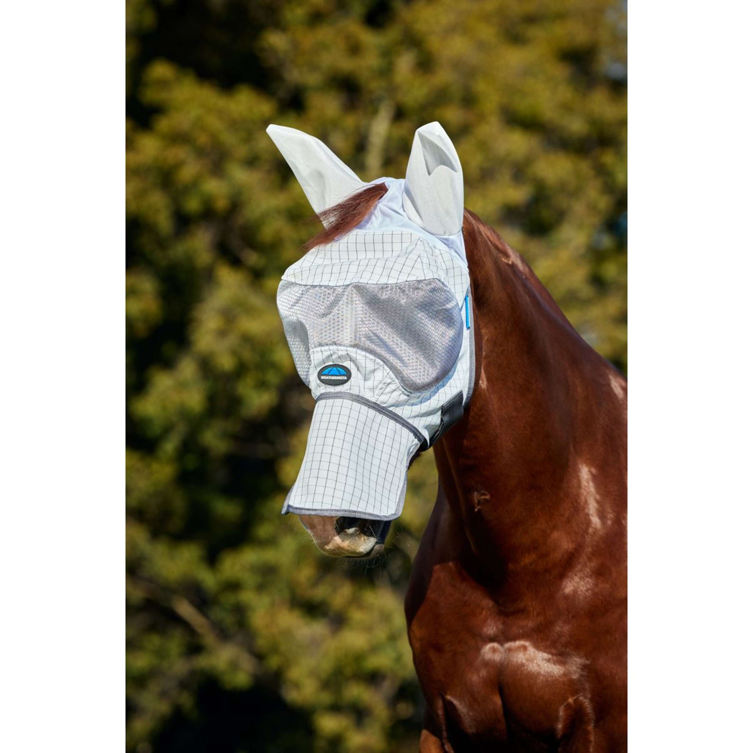 WeatherBeeta Fly Mask Hybrid with Ears and Nose White/Charcoal