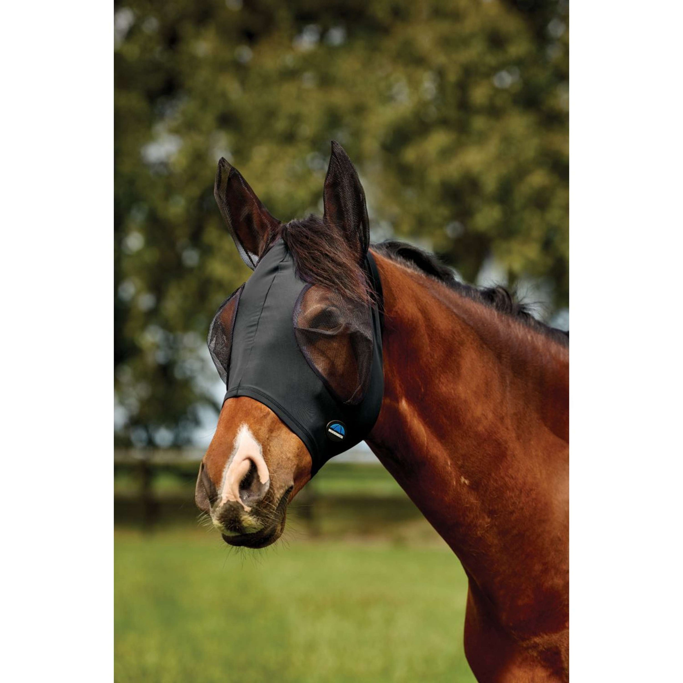 WeatherBeeta Fly Mask ComFiTec Deluxe Stretch with Ears Black/Black