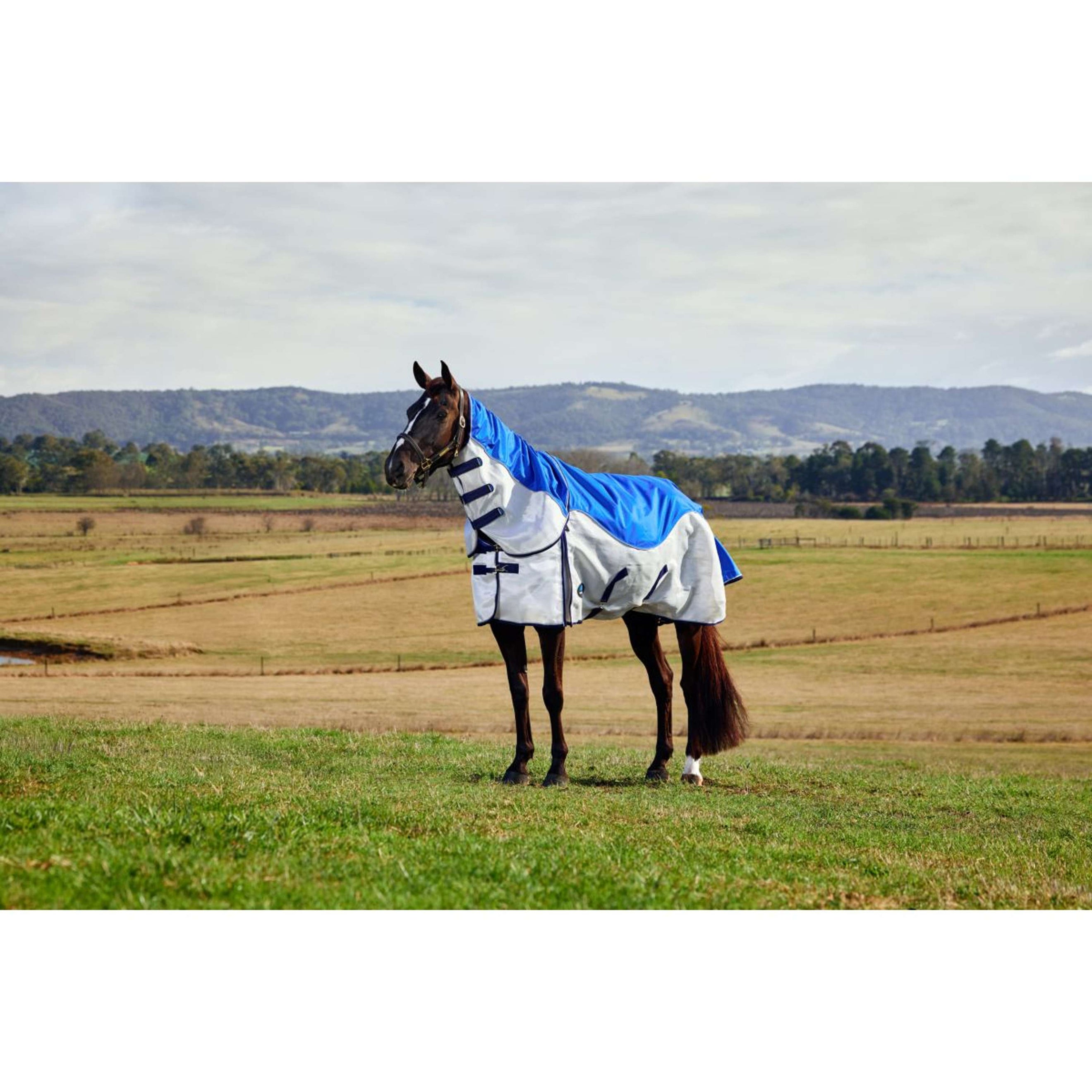 WeatherBeeta ComFiTec Duo Shield Deatch-A-Neck Blue/Silver/Navy