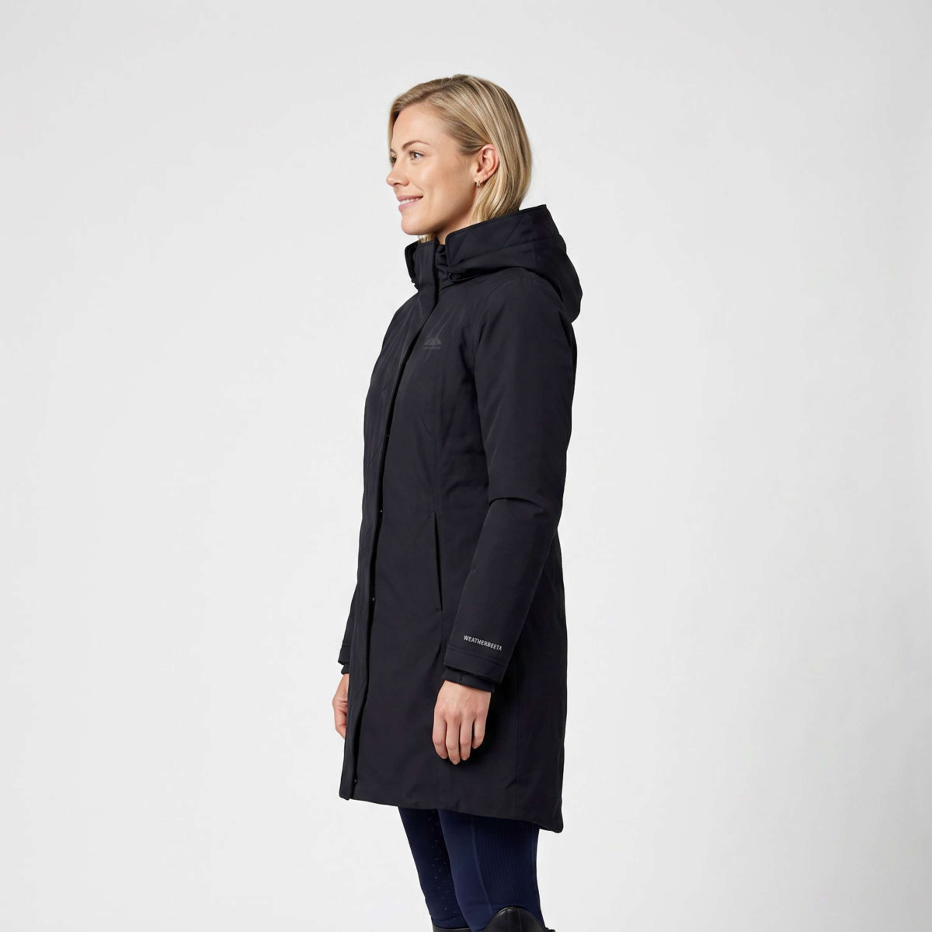 WeatherBeeta Long Coat Protect Waterproof Insulated Longline Black