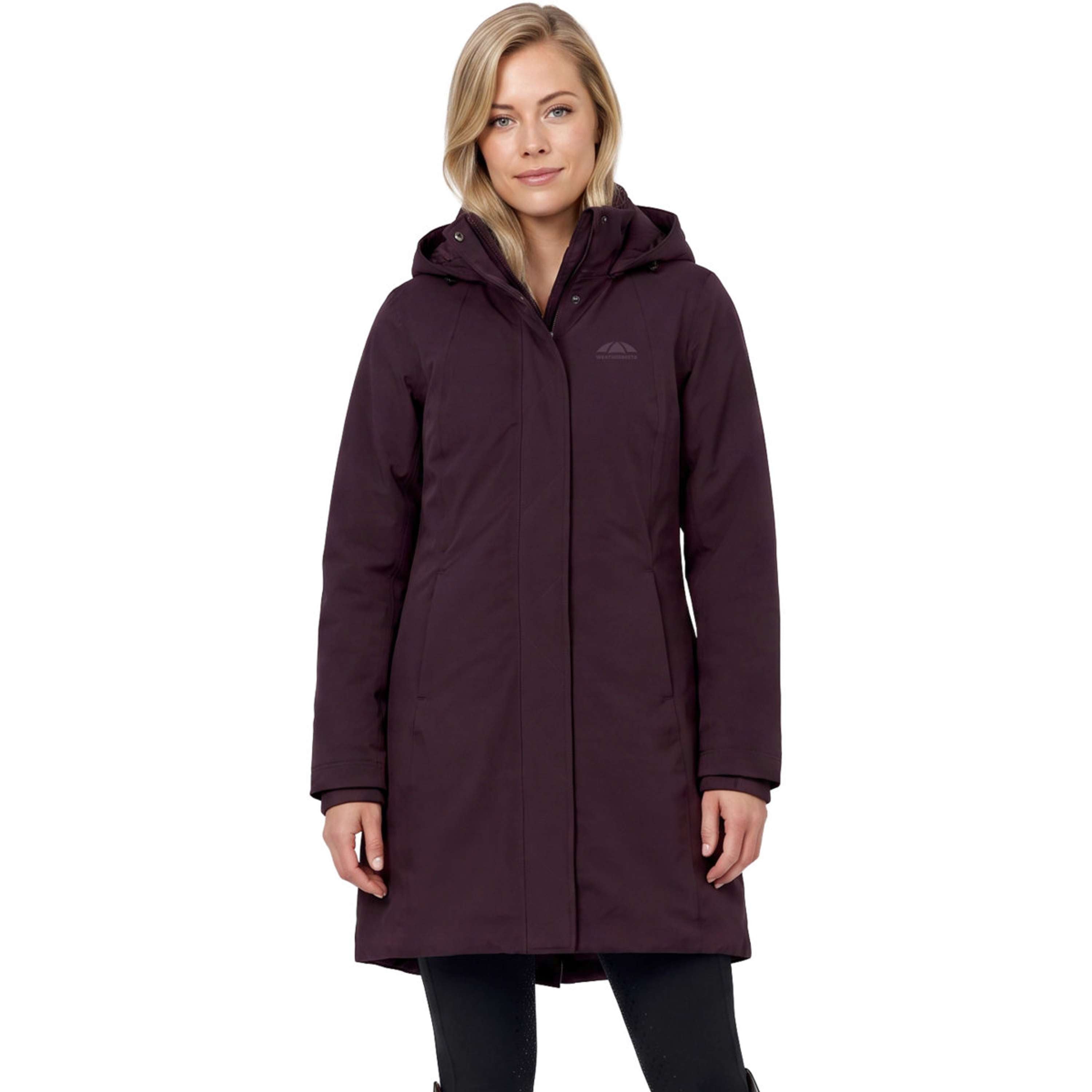 WeatherBeeta Long Coat Protect Waterproof Insulated Longline Blackberry