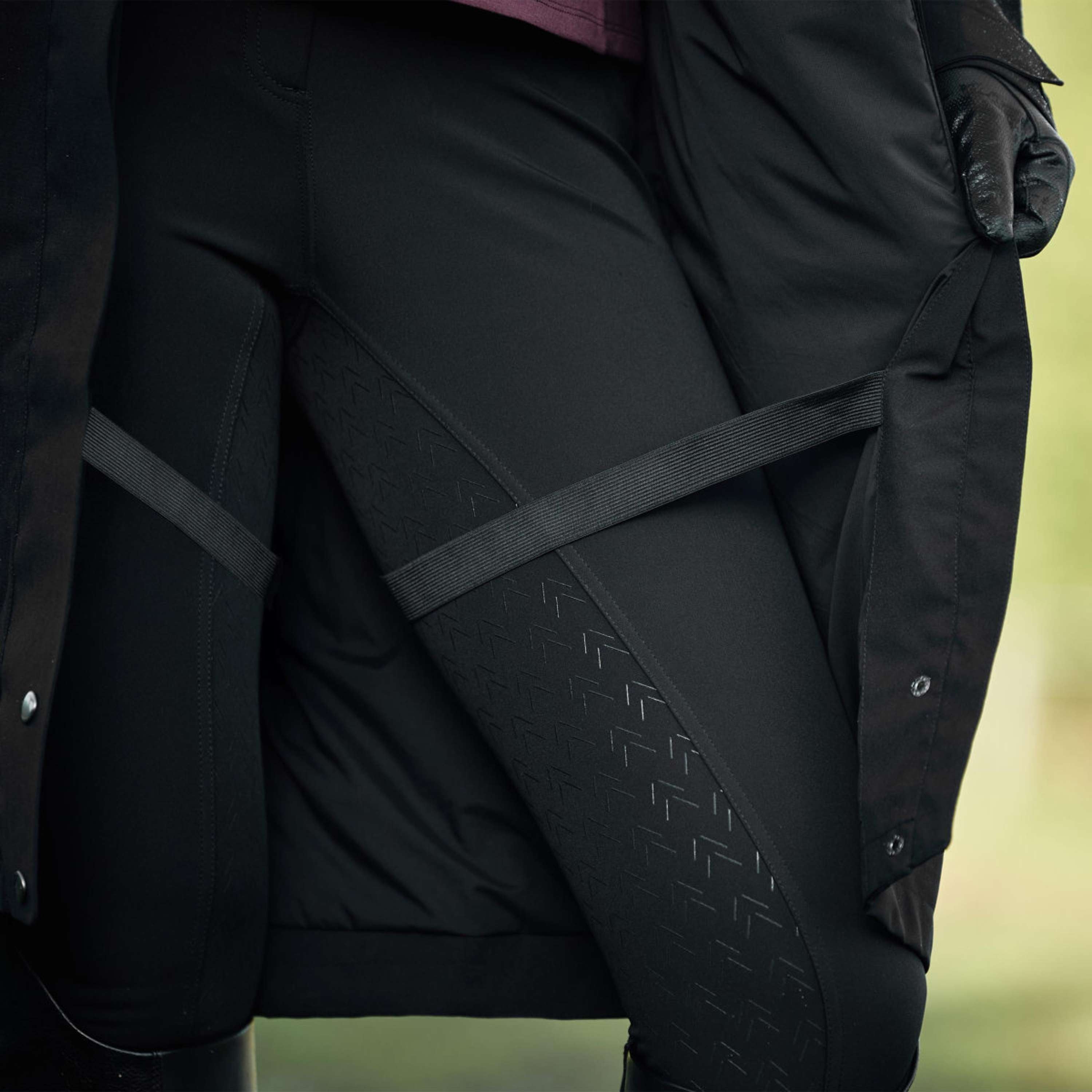 WeatherBeeta Long Coat Windbreaker Reflective Longline Black