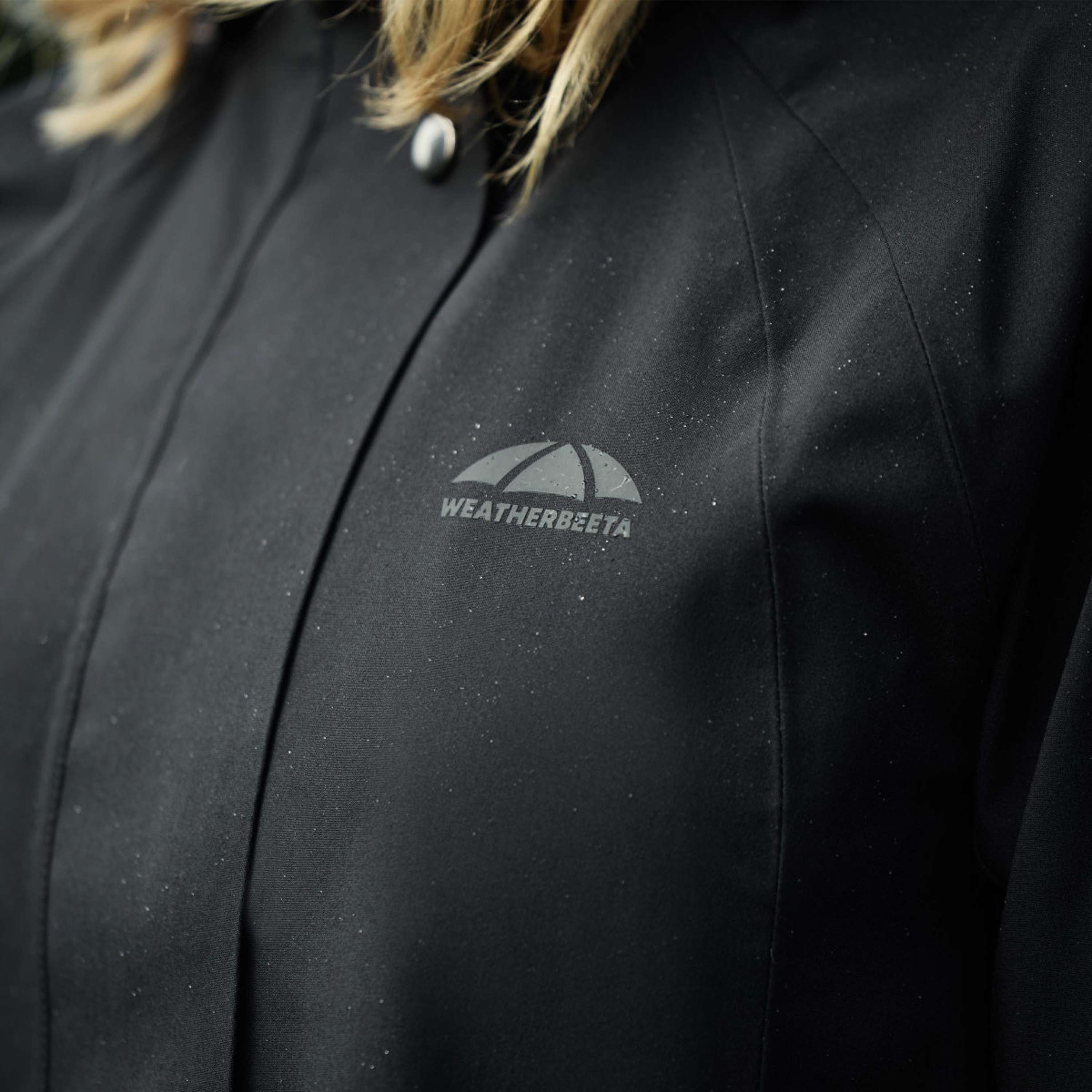 WeatherBeeta Long Coat Windbreaker Reflective Longline Black