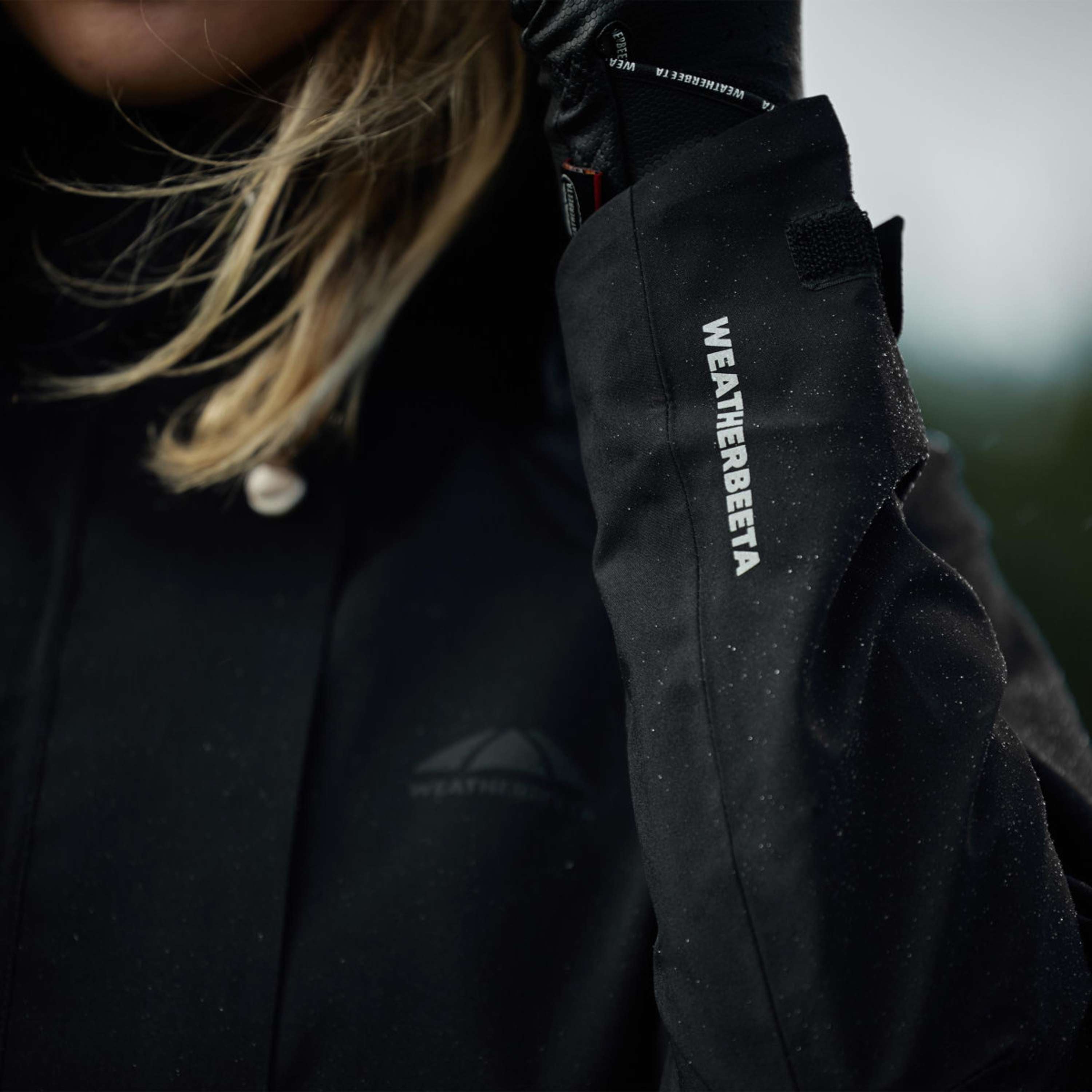 WeatherBeeta Long Coat Windbreaker Reflective Longline Black