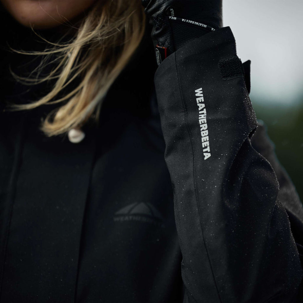 WeatherBeeta Long Coat Windbreaker Reflective Longline Black