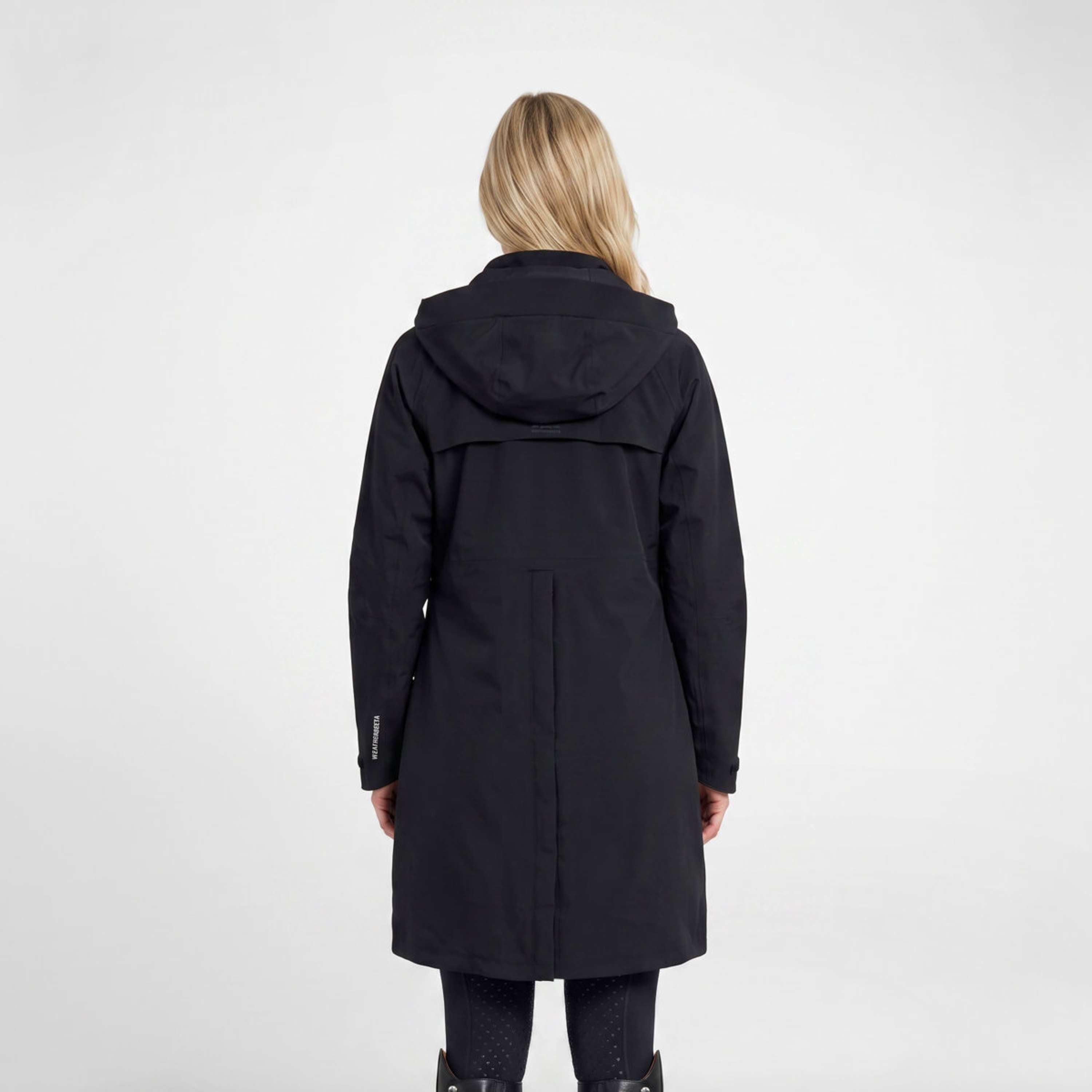 WeatherBeeta Long Coat Windbreaker Reflective Longline Black