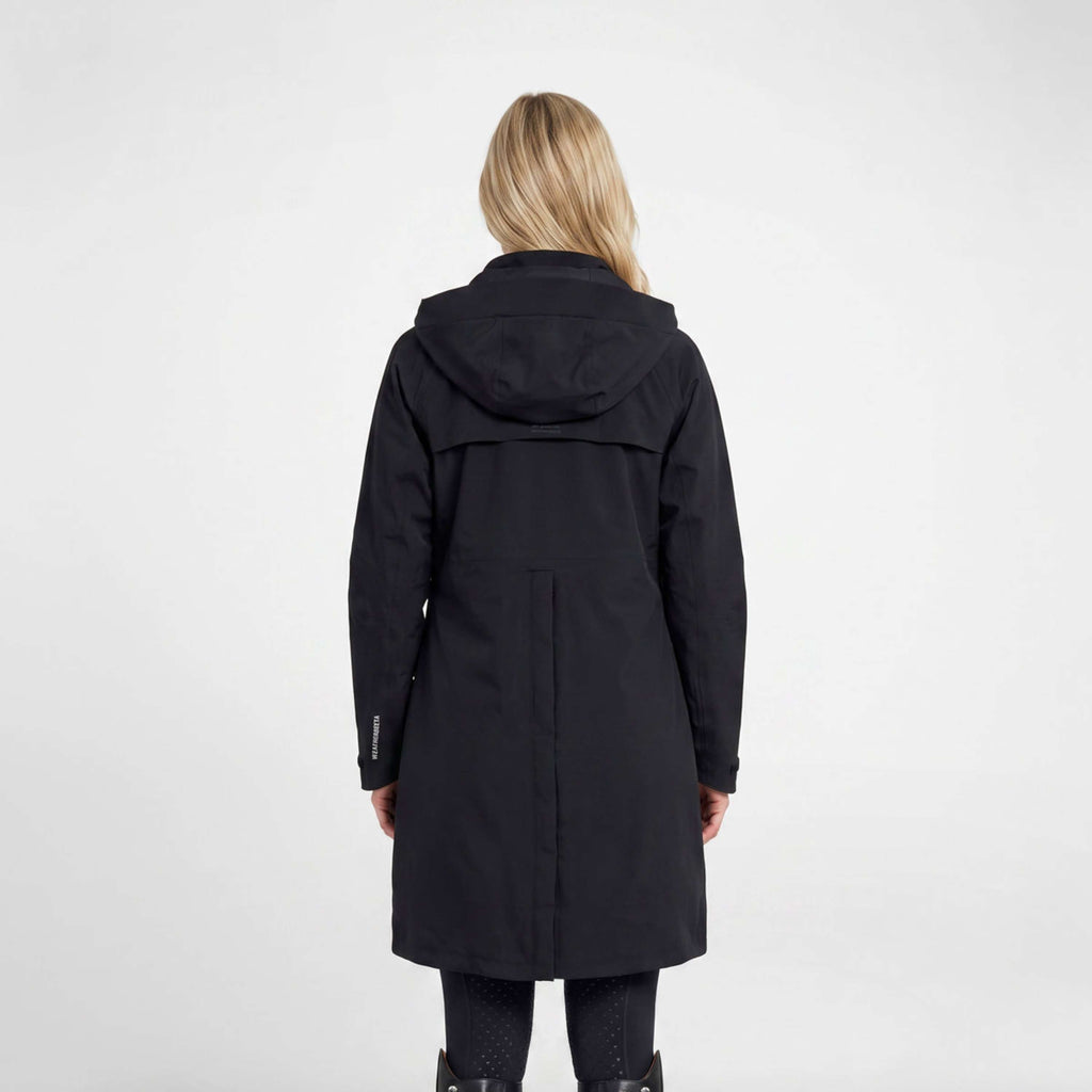 WeatherBeeta Long Coat Windbreaker Reflective Longline Black