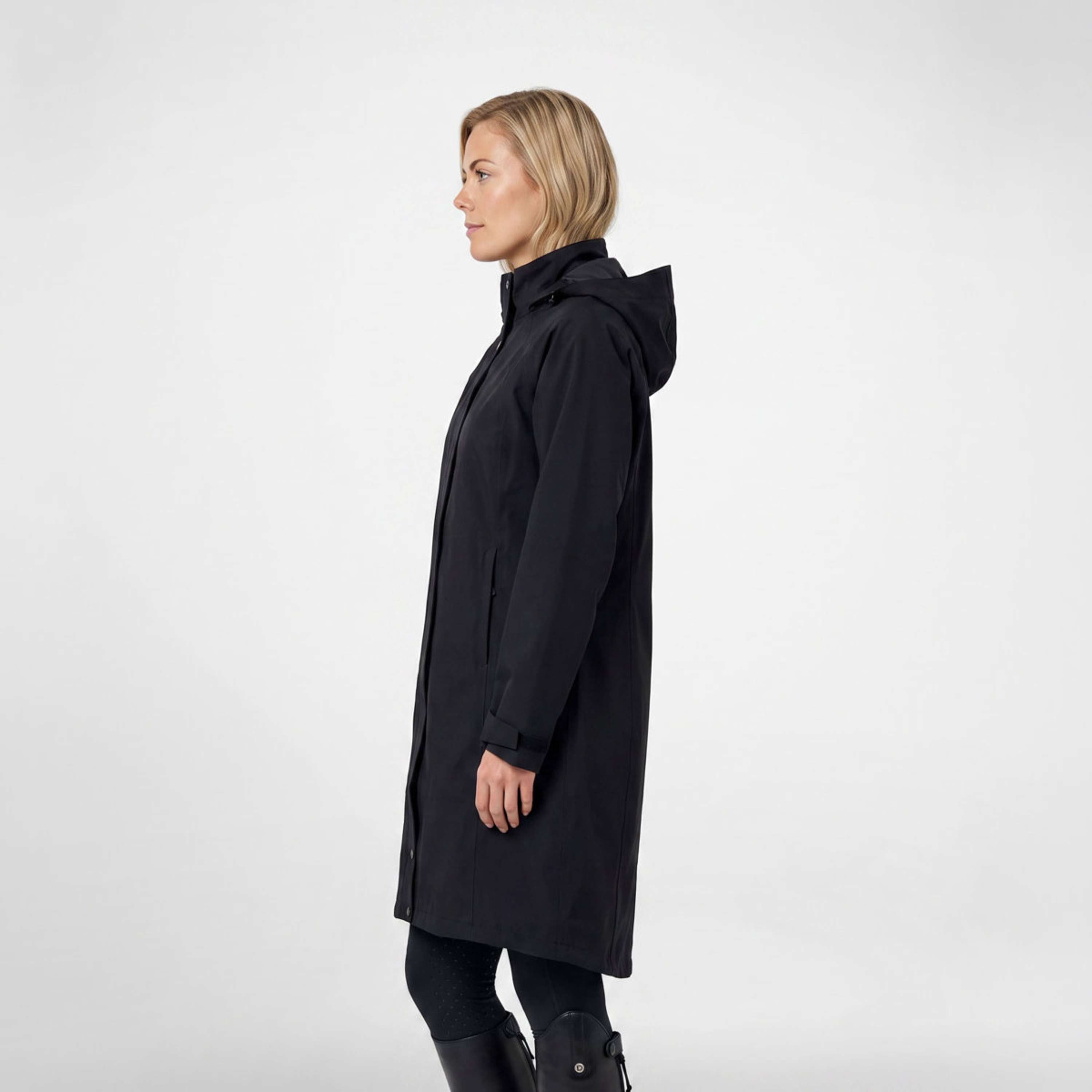 WeatherBeeta Long Coat Windbreaker Reflective Longline Black