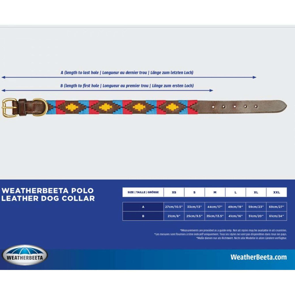 WeatherBeeta Collar Polo Leather Beaufort Brown/Red/Orange/Blue