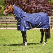 Weatherbeeta Rain Rug Comfitec Essential Detach-A-Neck Lite Plus 1200D 50g Navy/Silver/Red