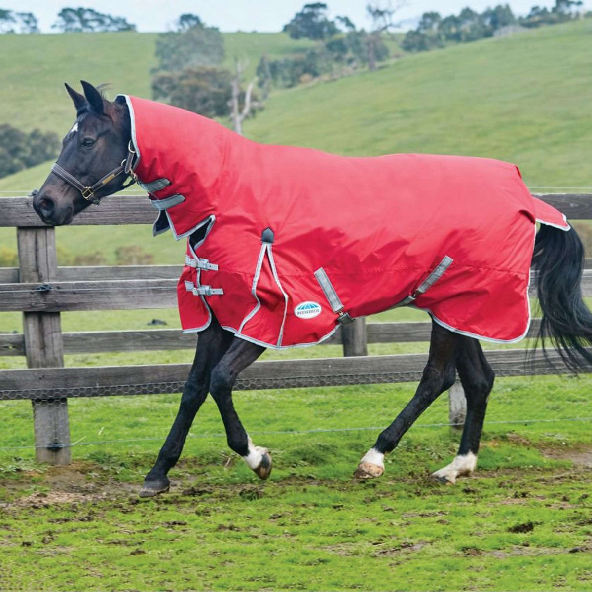 Weatherbeeta Winter Rug Comfitec Classic Combo Neck Medium/Lite 600D 100g Red/Silver/Navy