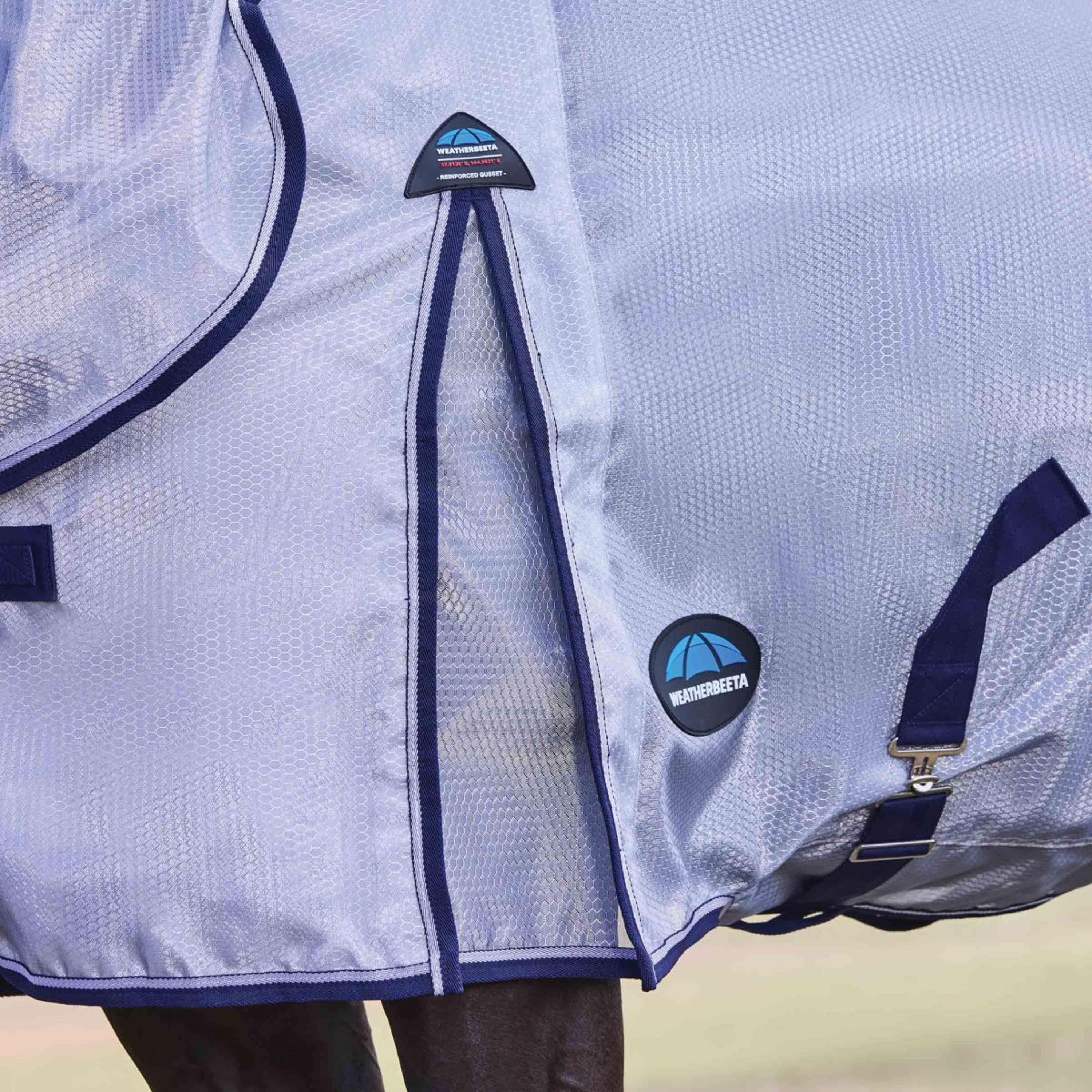 WeatherBeeta Fly Rug ComFiTec Hexi Combo Silver/Navy/White
