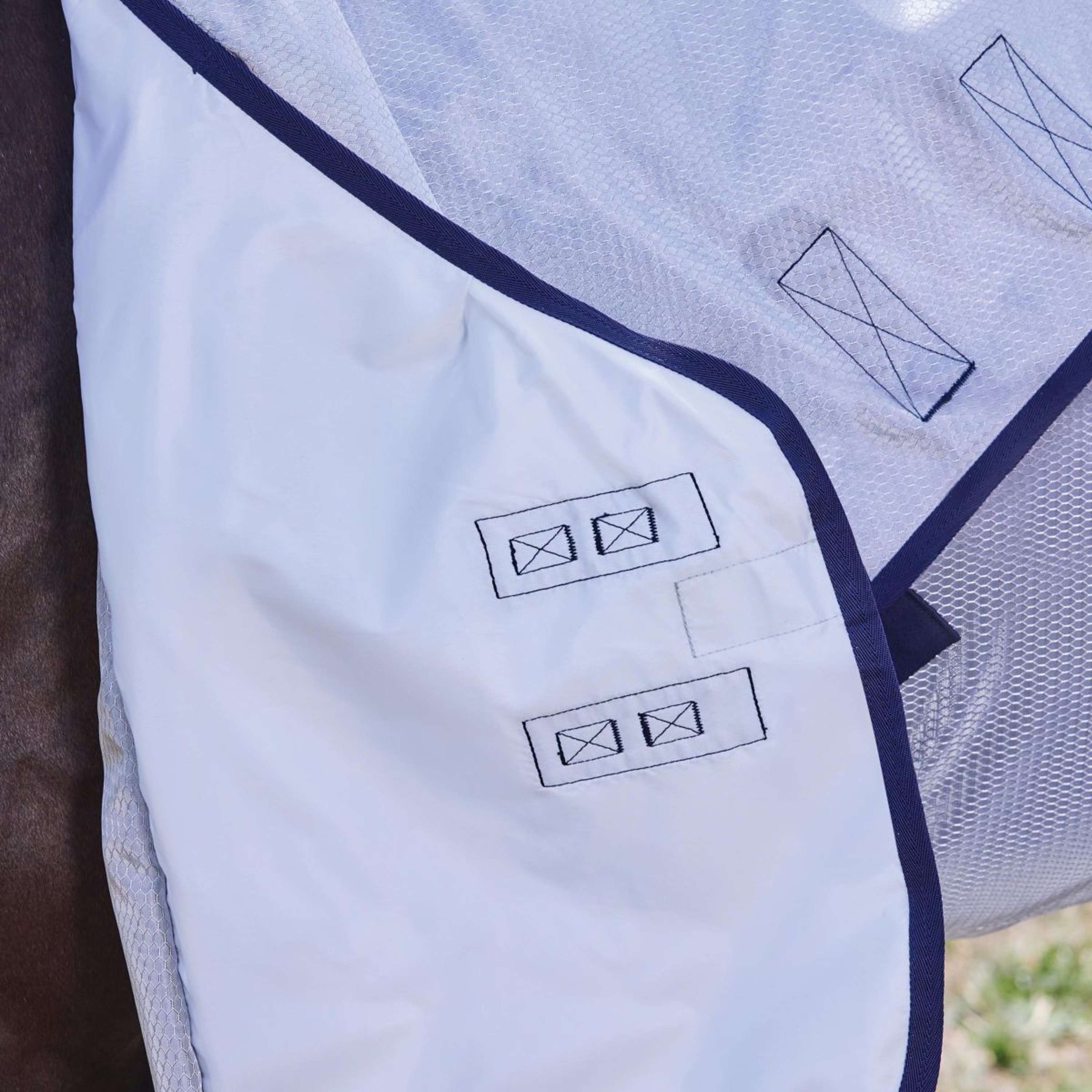 WeatherBeeta Fly Rug ComFiTec Hexi Combo Silver/Navy/White