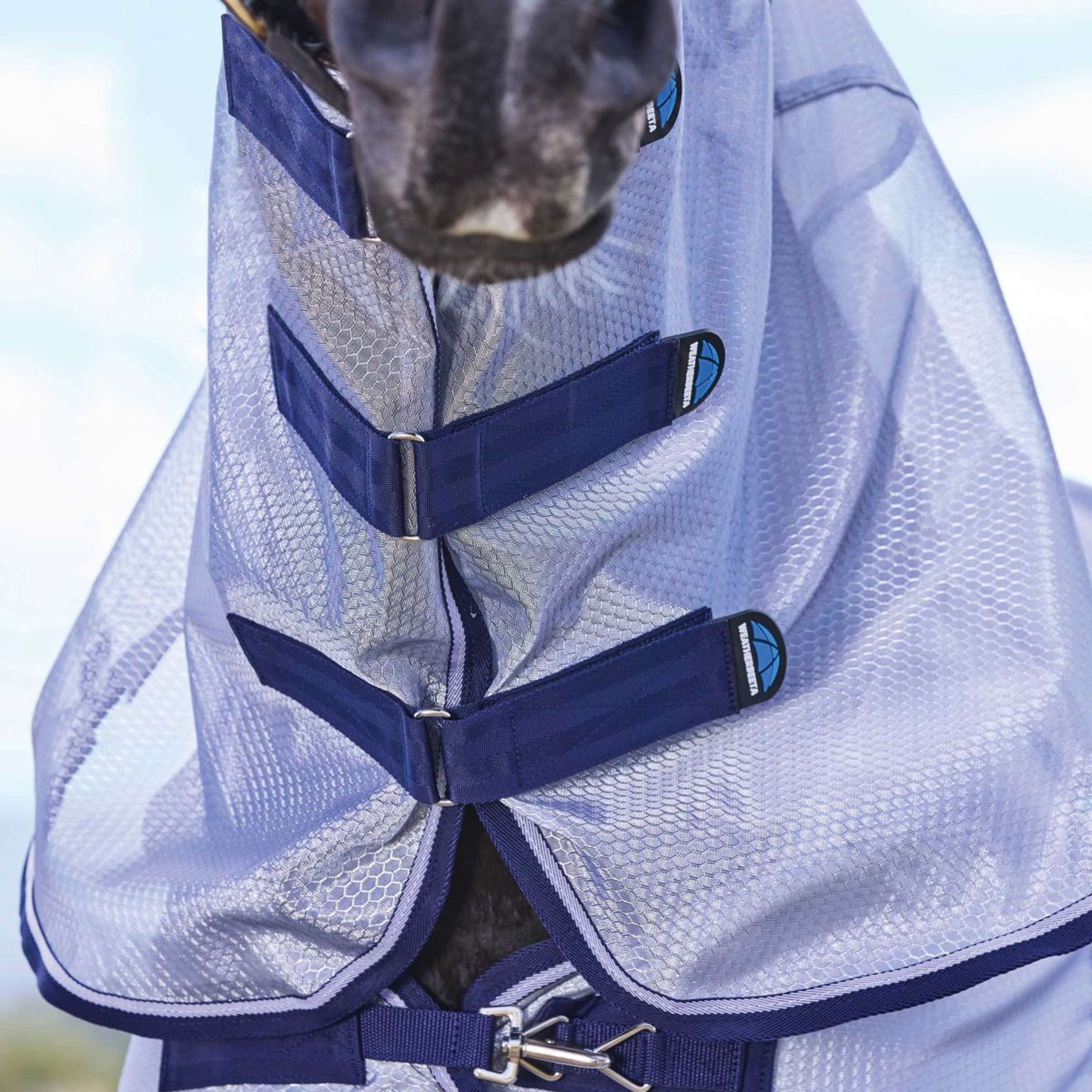 WeatherBeeta Fly Rug ComFiTec Hexi Combo Silver/Navy/White