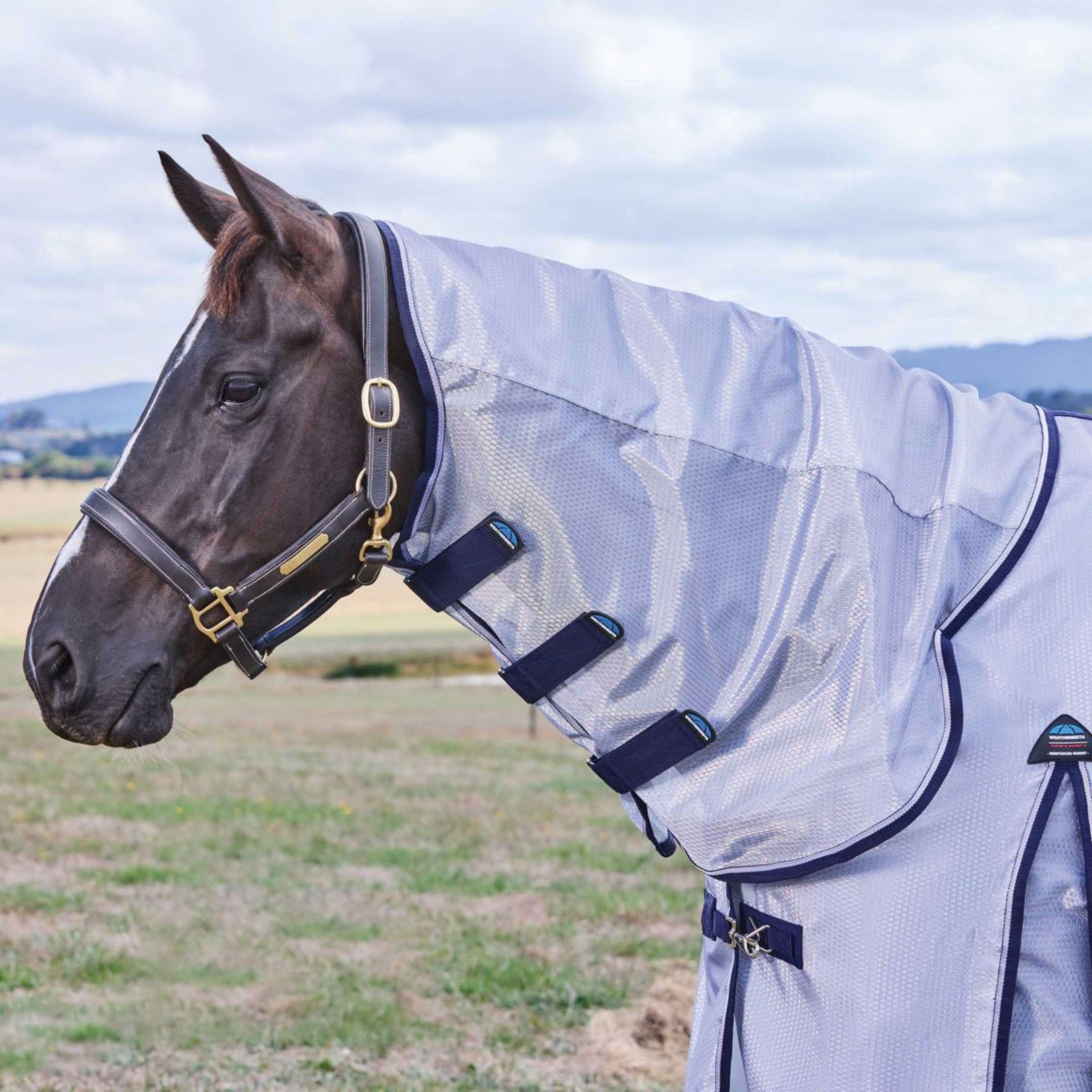 WeatherBeeta Fly Rug ComFiTec Hexi Combo Silver/Navy/White