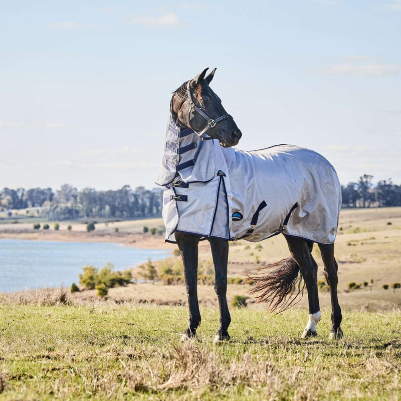 WeatherBeeta Fly Rug ComFiTec Hexi Combo Silver/Navy/White
