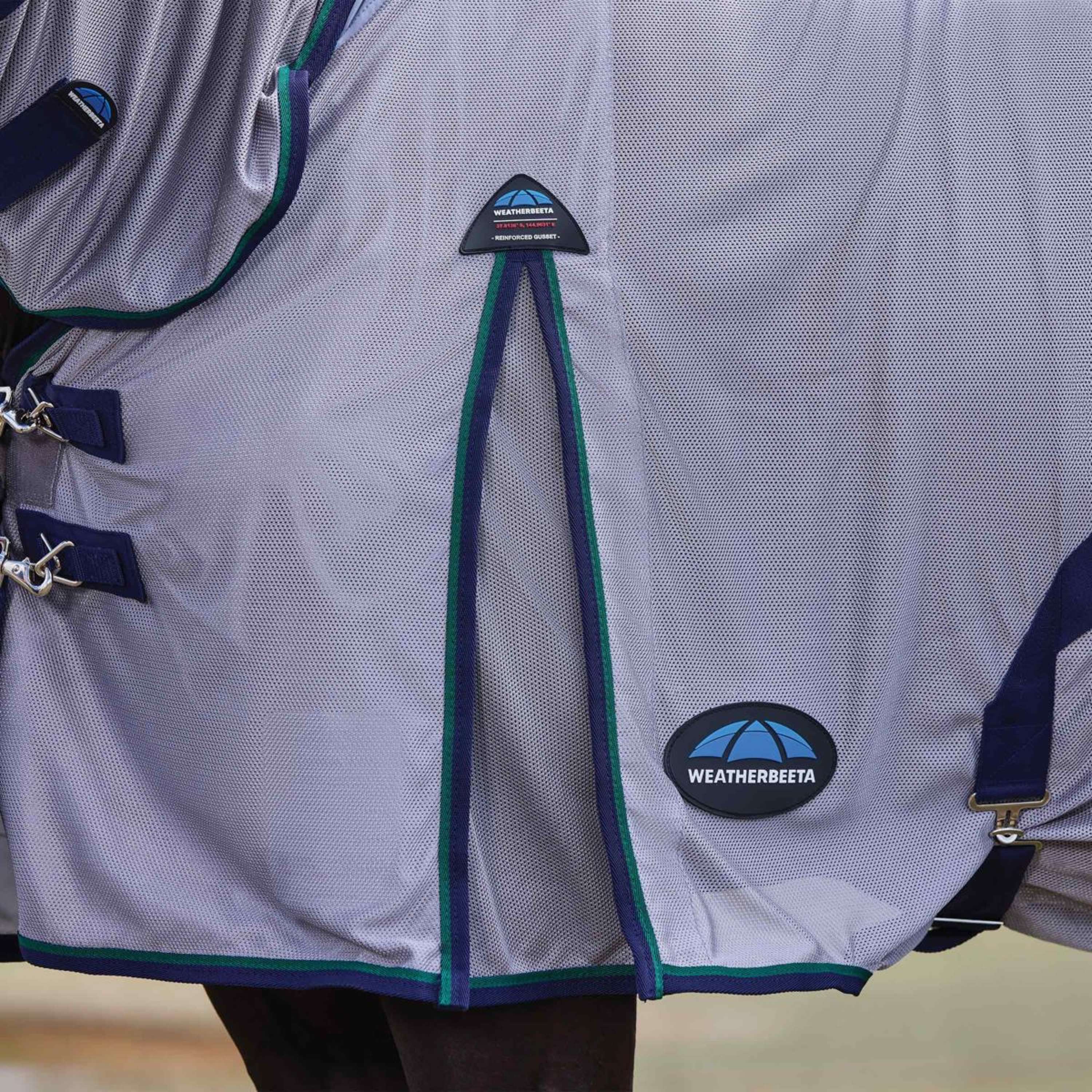 WeatherBeeta Fly Rug ComFiTec Zephyr Combo Grey/Navy/Forest Green