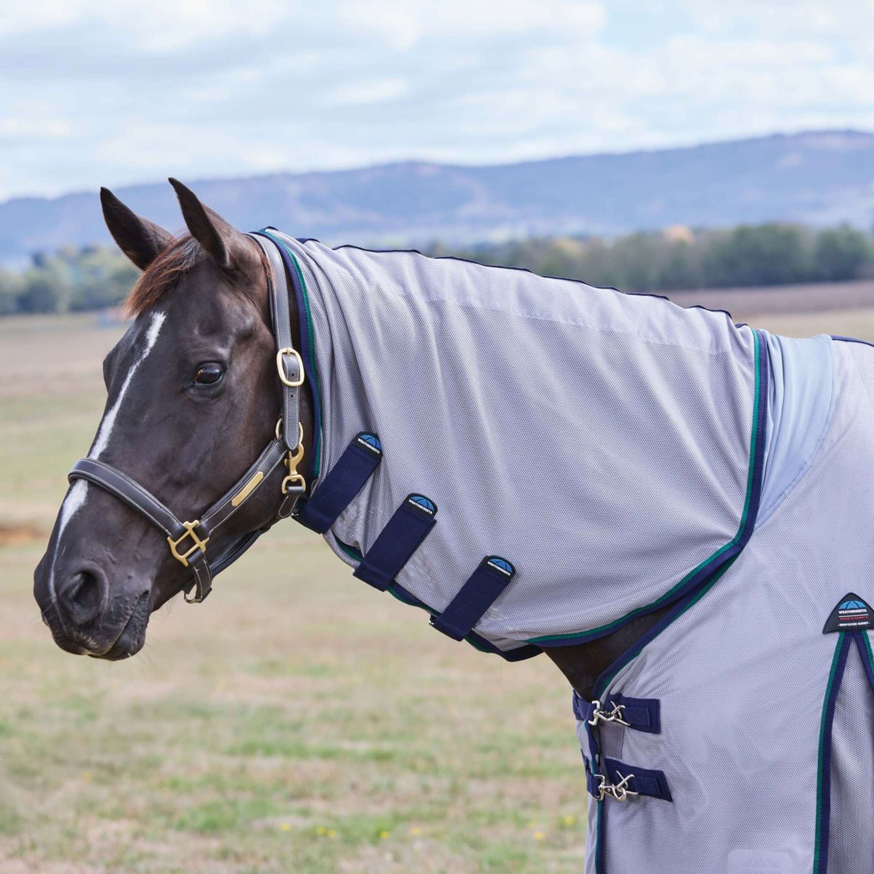 WeatherBeeta Fly Rug ComFiTec Zephyr Combo Grey/Navy/Forest Green