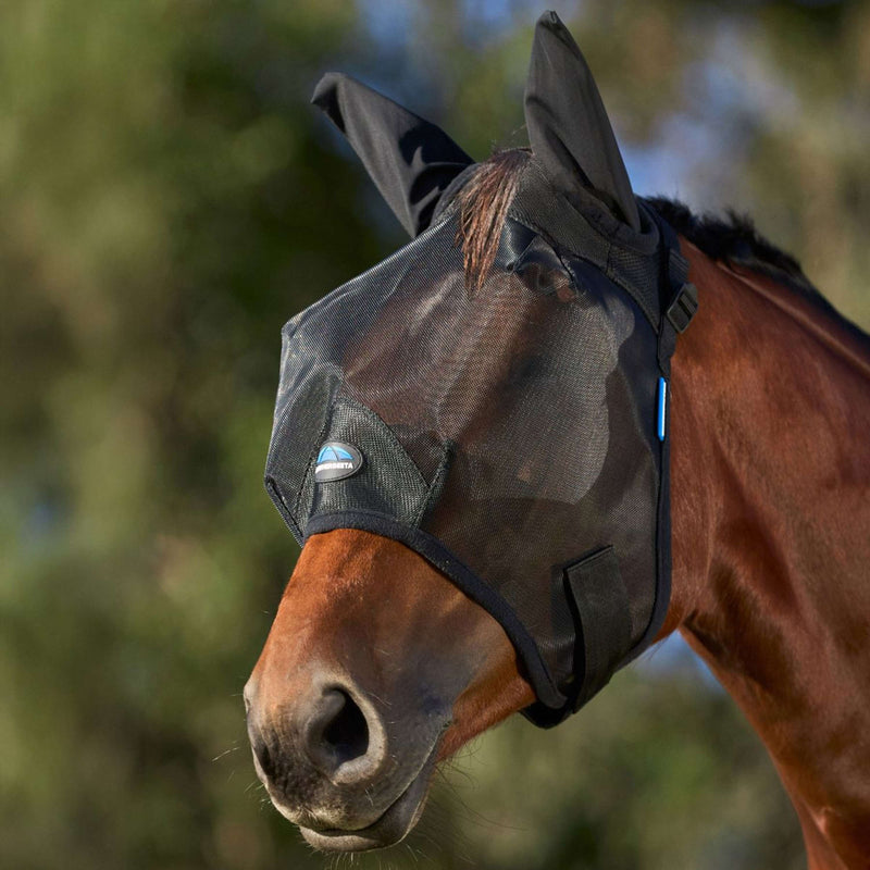 WeatherBeeta Fly Mask ComFiTec Guard with Ears Black