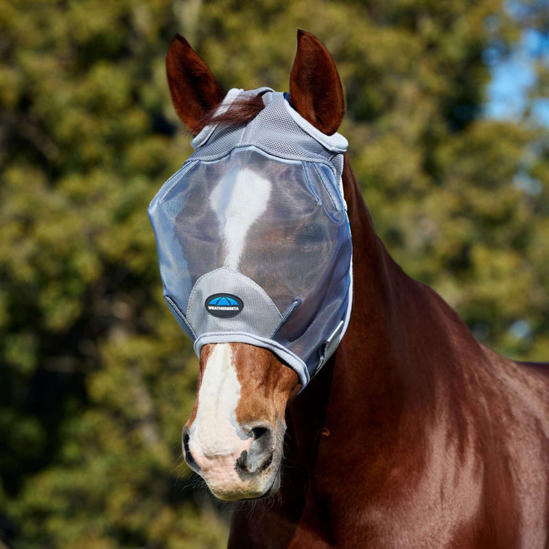 WeatherBeeta Fly Mask ComFiTec Durable without Ears Grey