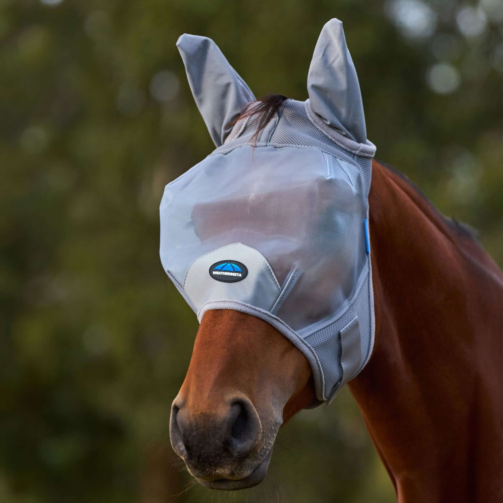 WeatherBeeta Fly Mask ComFiTec Fine with Ears Grey