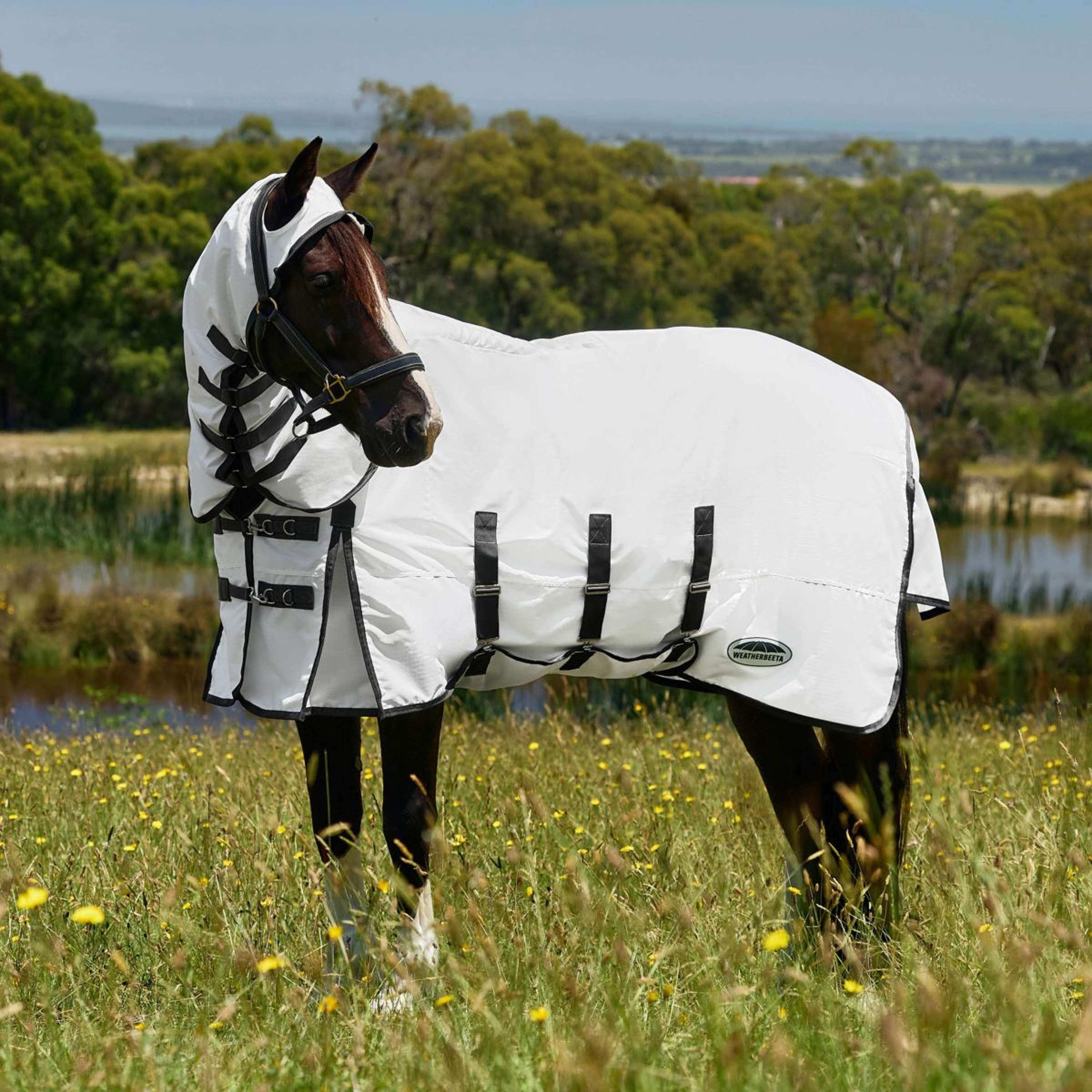 WeatherBeeta Eczema Rug ComFiTec Sweet Itch Combo White/Charcoal