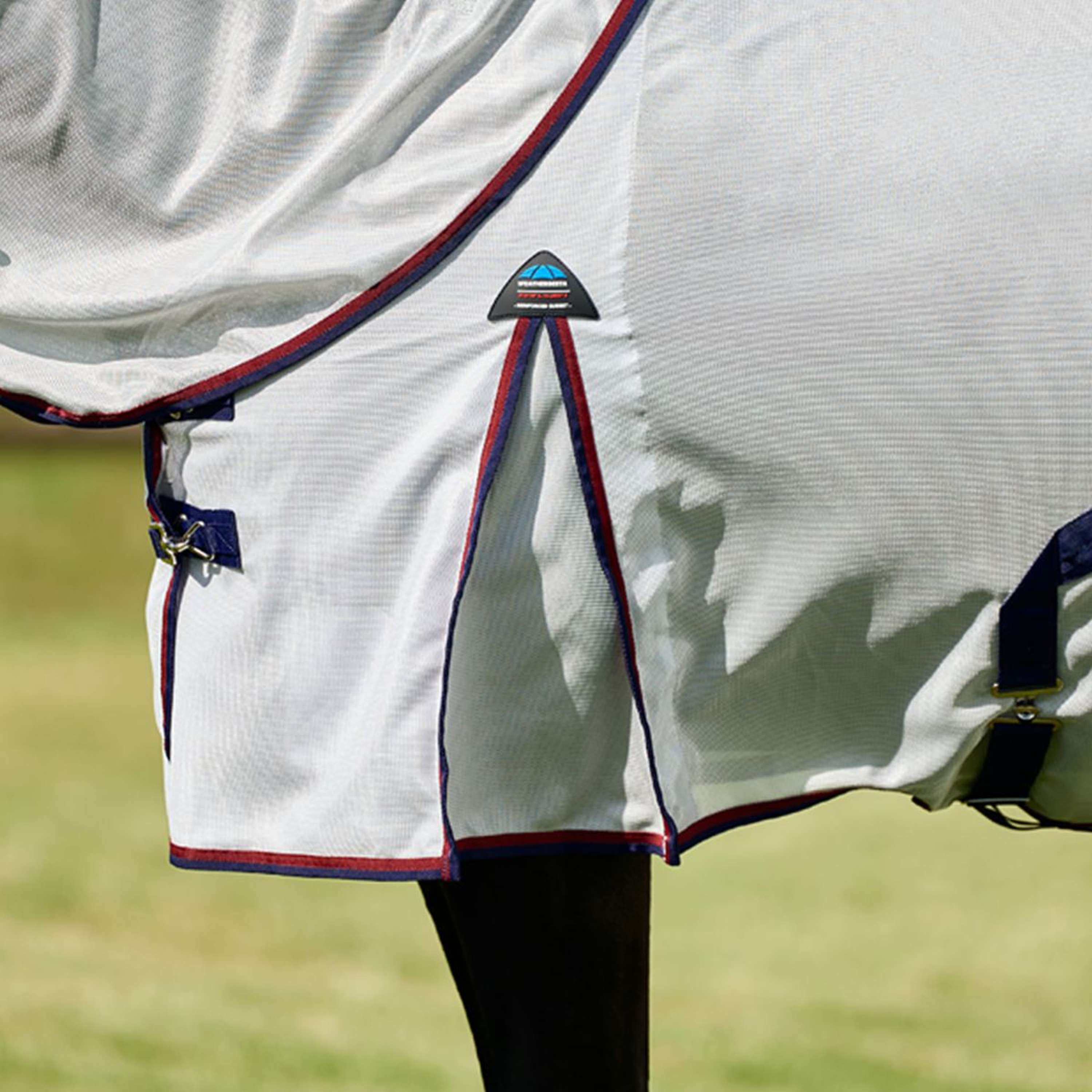 WeatherBeeta Fly Rug ComFiTec Airflow Detach-A-Neck Grey/Navy/Burgundy