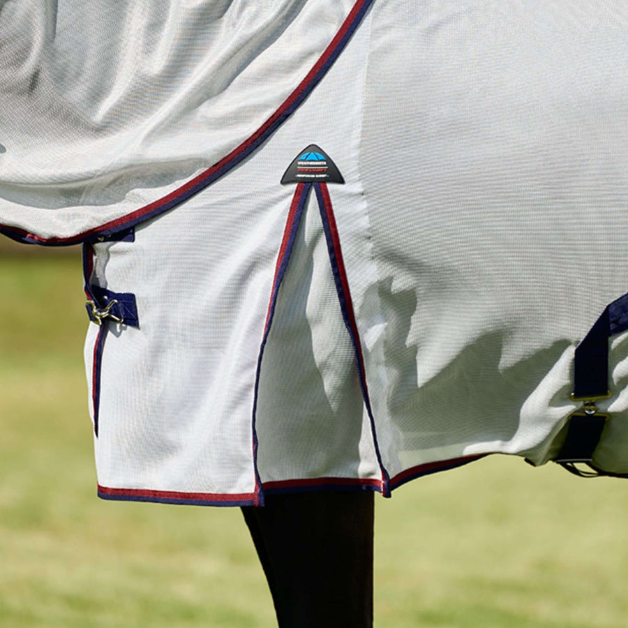 WeatherBeeta Fly Rug ComFiTec Airflow Detach-A-Neck Grey/Navy/Burgundy