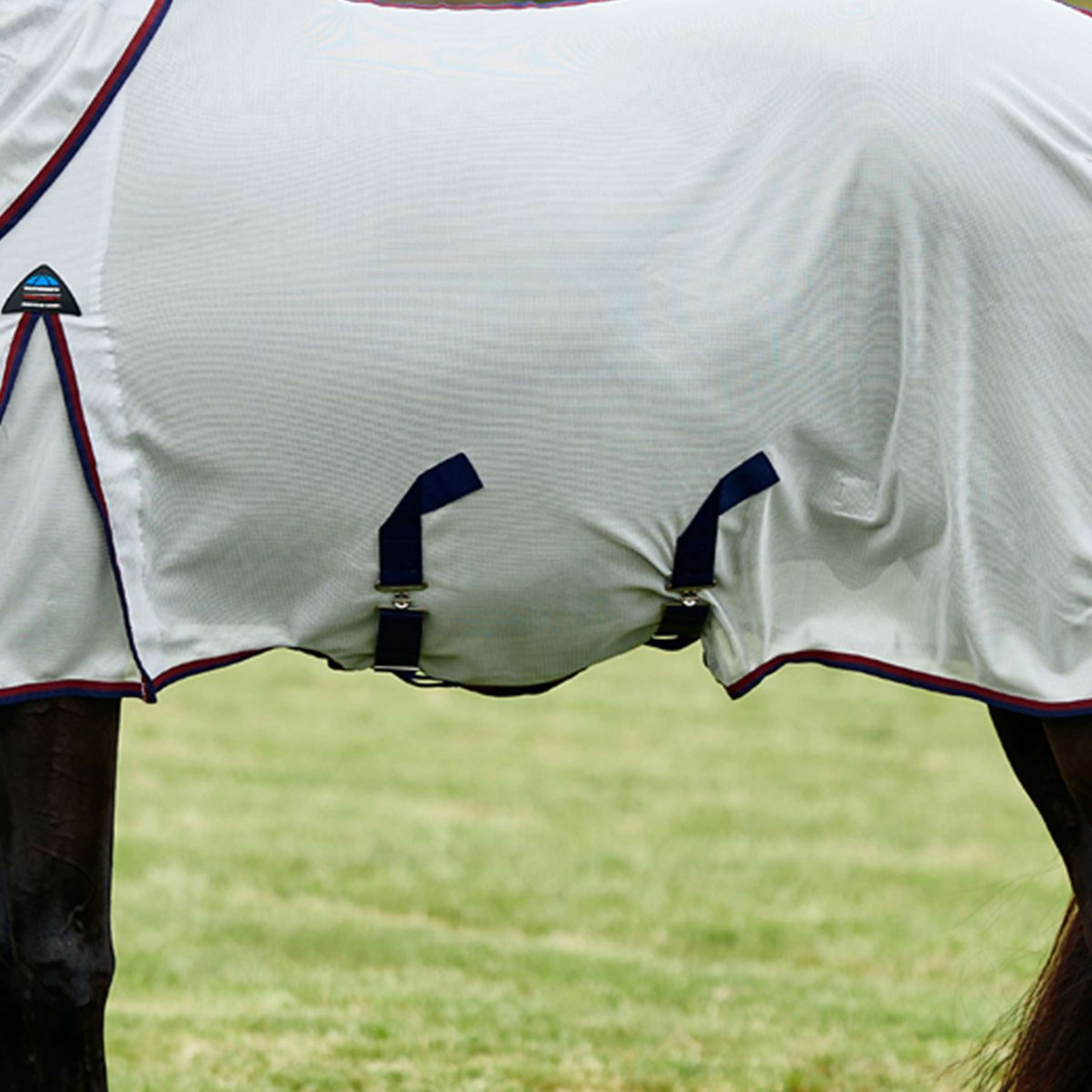 WeatherBeeta Fly Rug ComFiTec Airflow Detach-A-Neck Grey/Navy/Burgundy
