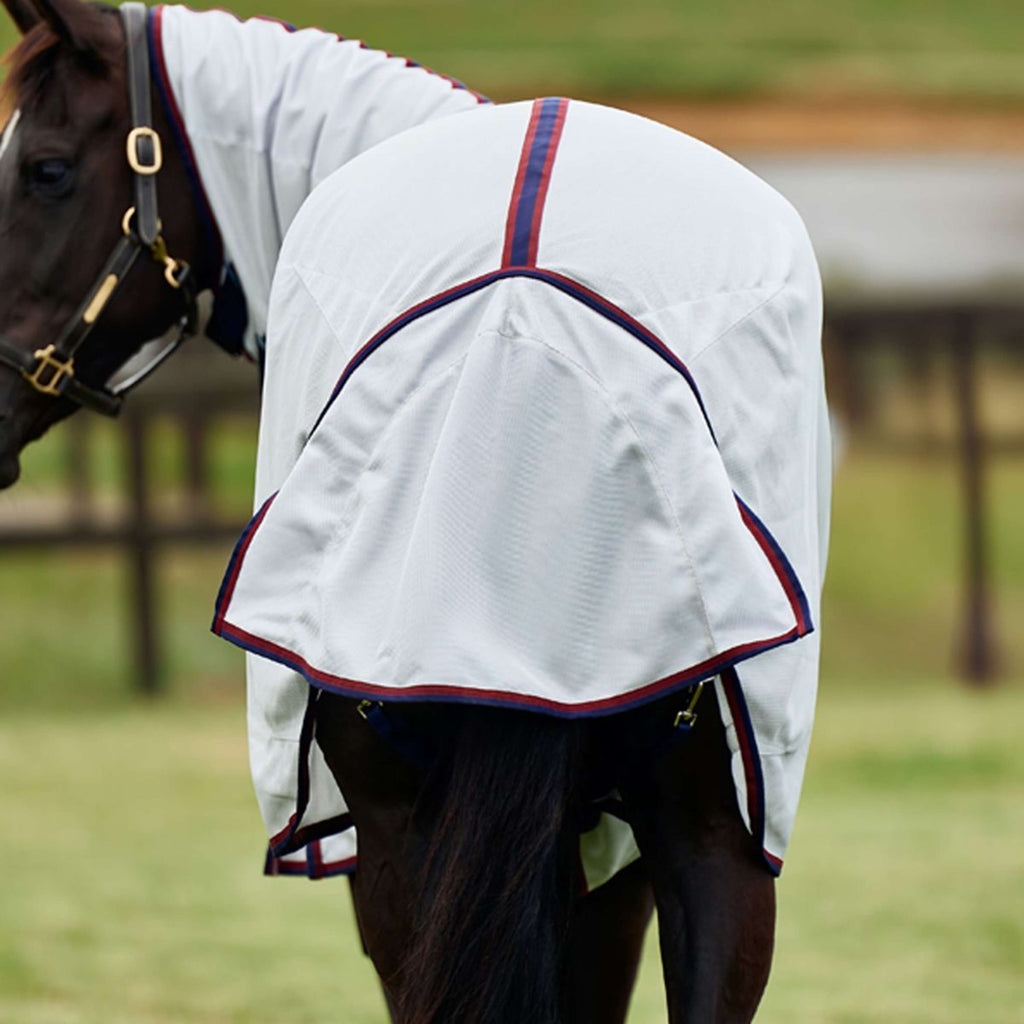 WeatherBeeta Fly Rug ComFiTec Airflow Detach-A-Neck Grey/Navy/Burgundy
